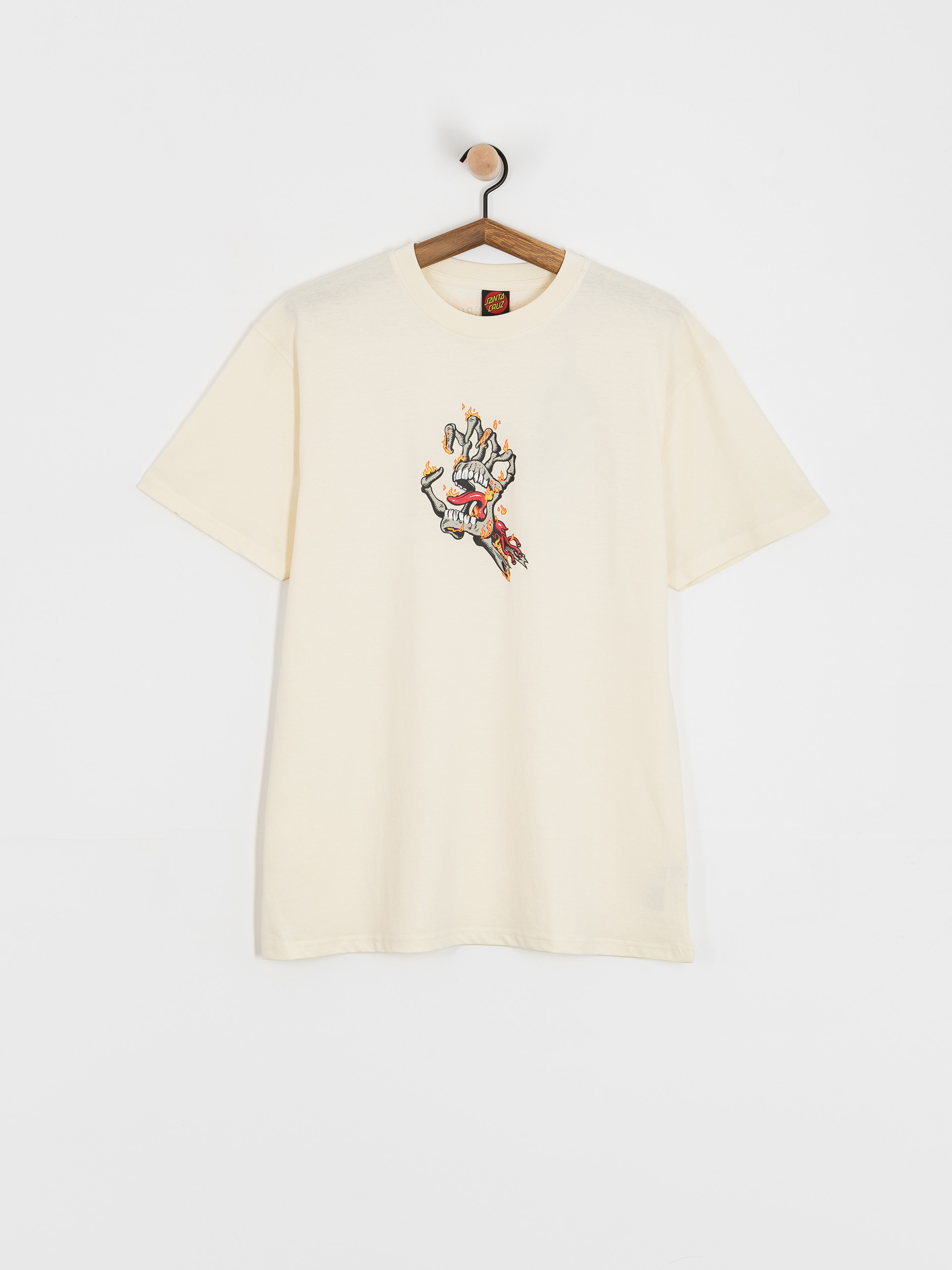 Тениска Santa Cruz Burnt Bone Hand (unbleached cotton)
