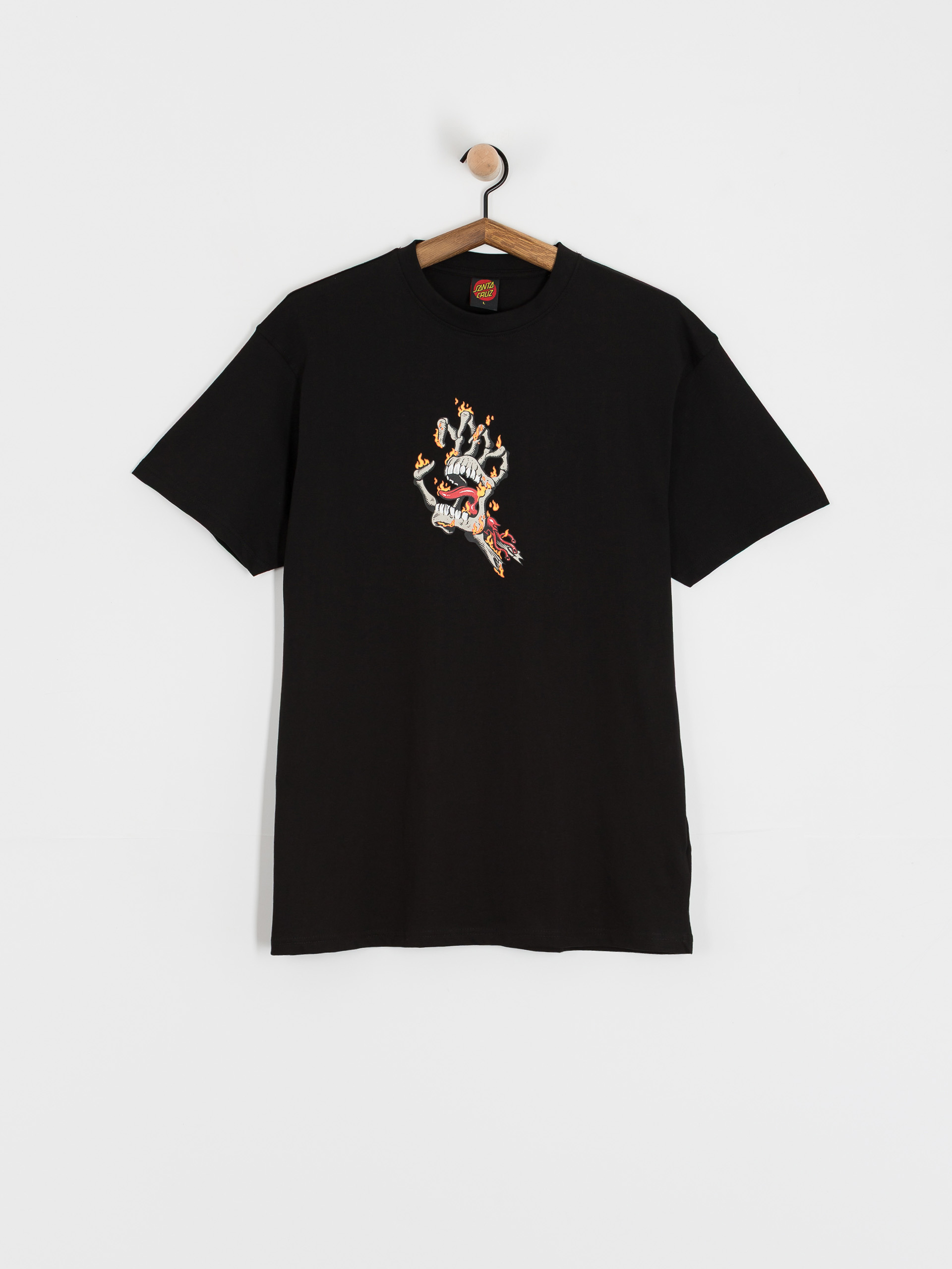 Тениска Santa Cruz Burnt Bone Hand (black)