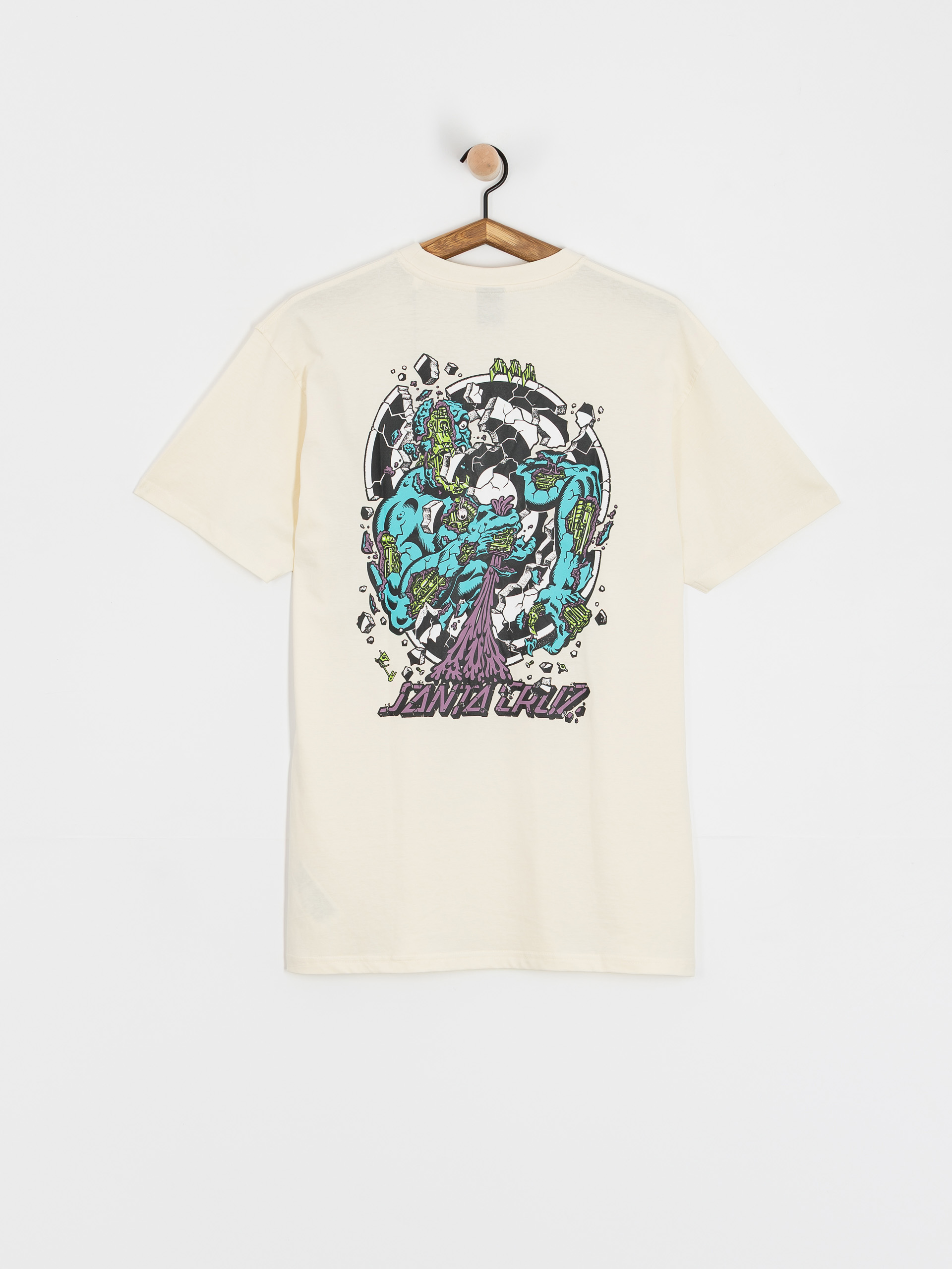 Тениска Santa Cruz Roskopp Dissect Strip (unbleached cotton)