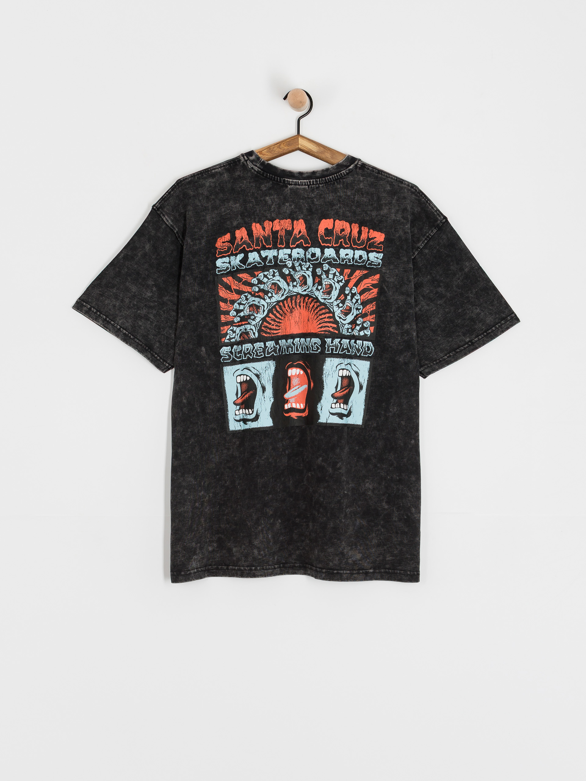 Тениска Santa Cruz VTG Screaming Connect (black acid wash)