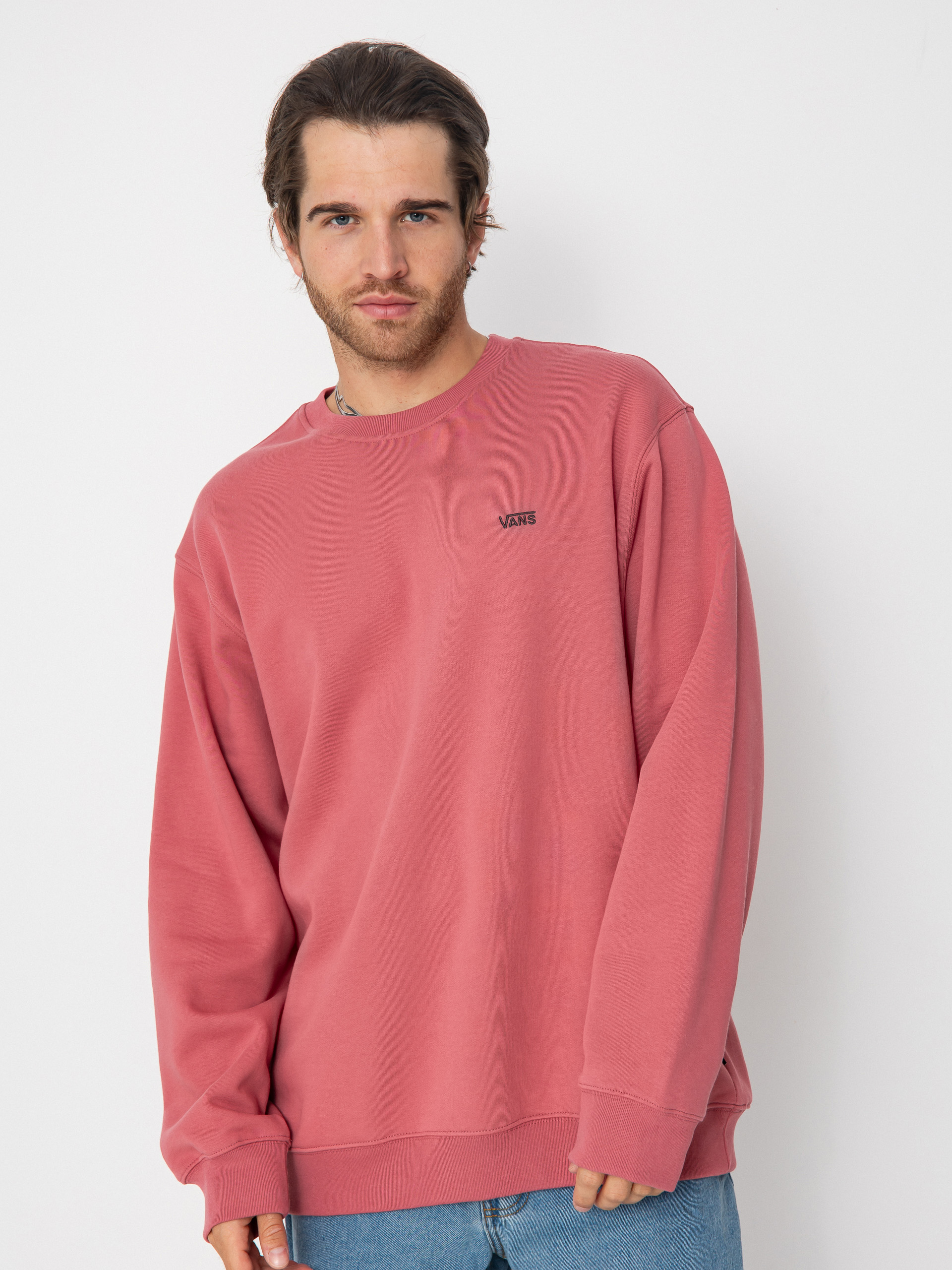 Суитшърт Vans Left Chest II Loose Crew (mauvewood)
