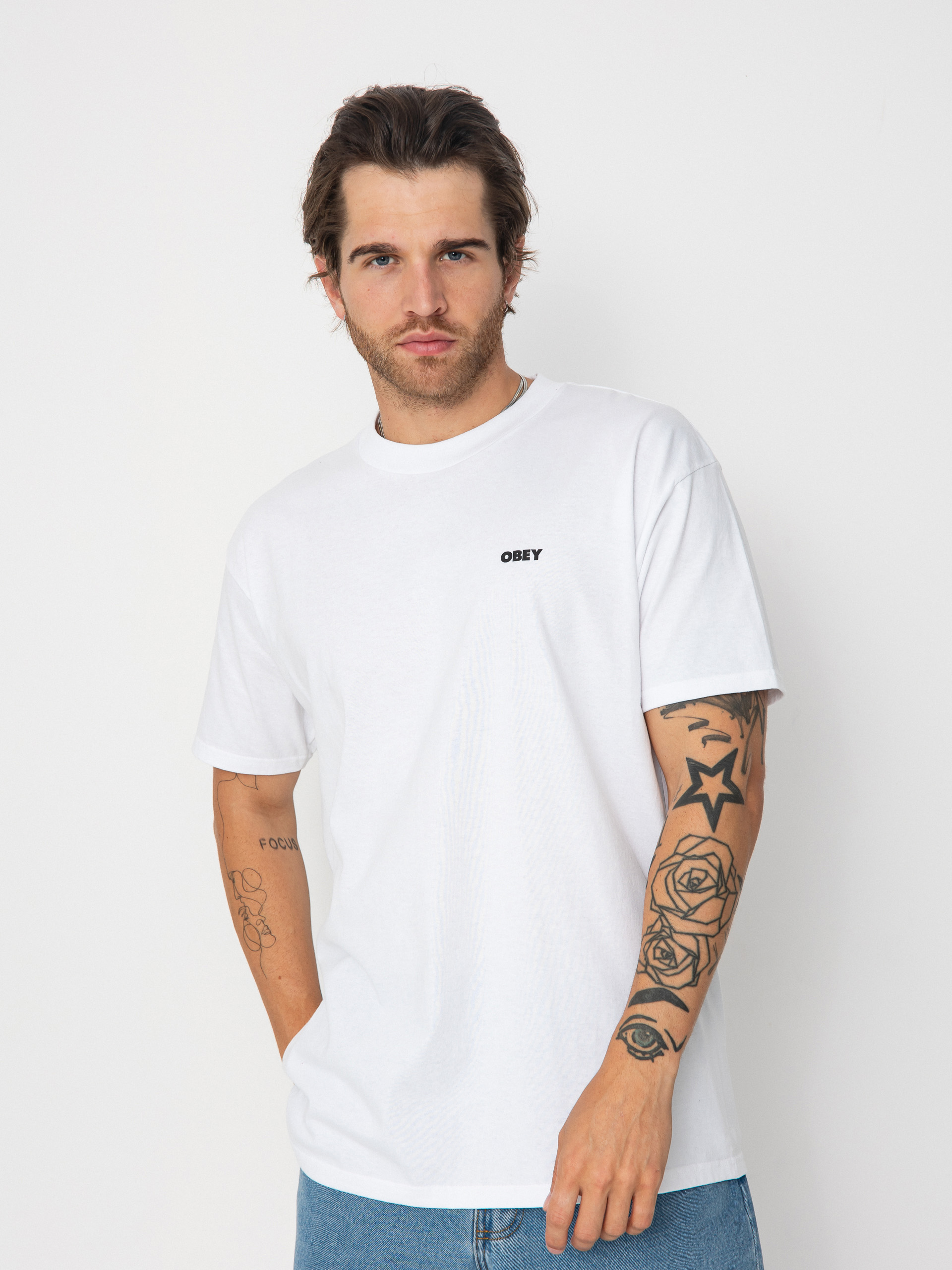 Тениска OBEY Obey World In Flames (white)