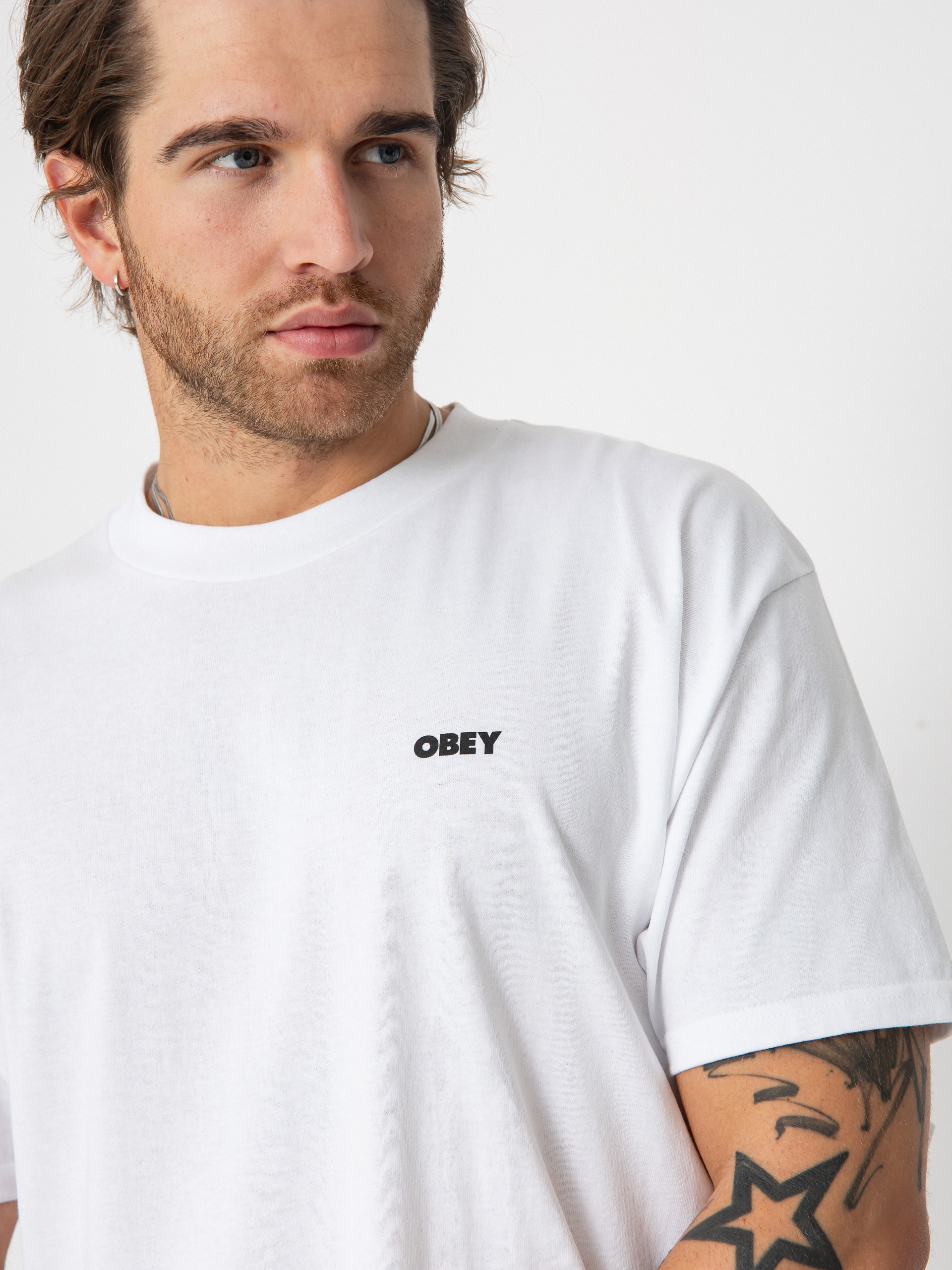 Тениска OBEY Obey World In Flames (white)