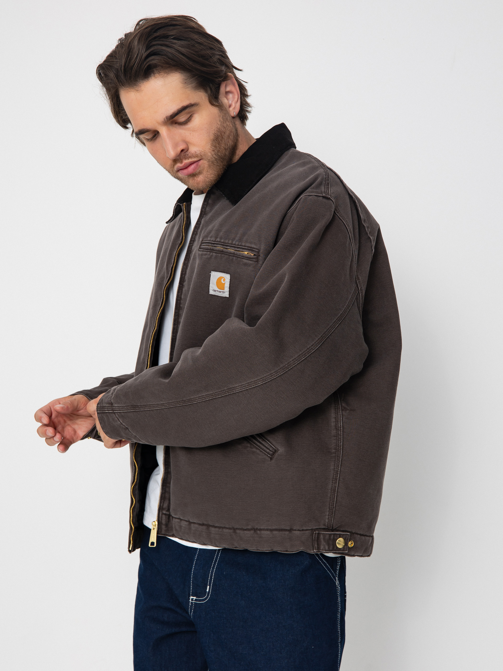 Яке Carhartt WIP OG Detroit (tobacco/black/stone canvas)