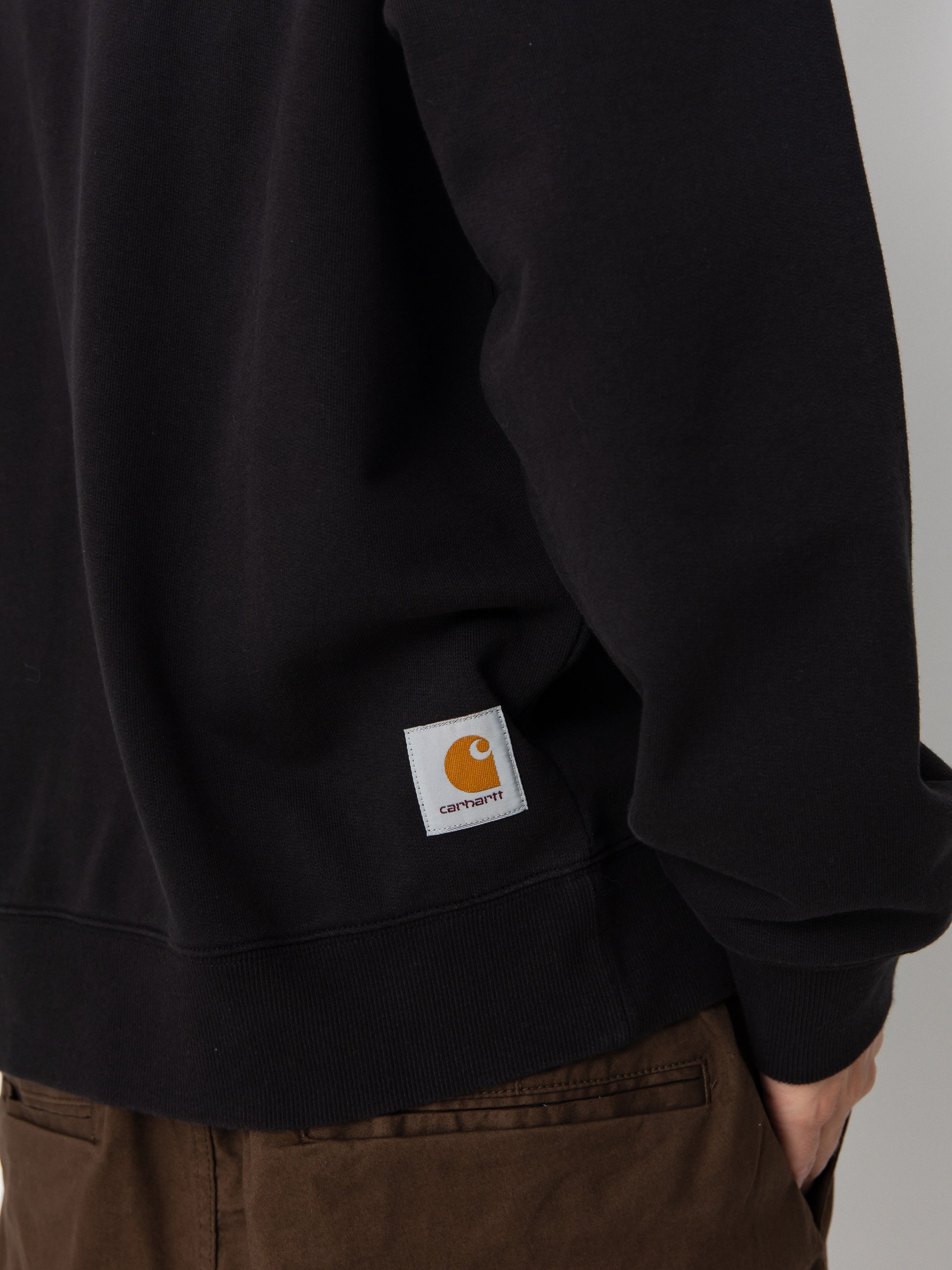 Суитшърт с качулка Carhartt WIP Mini Wip ZHD (black/stone washed)