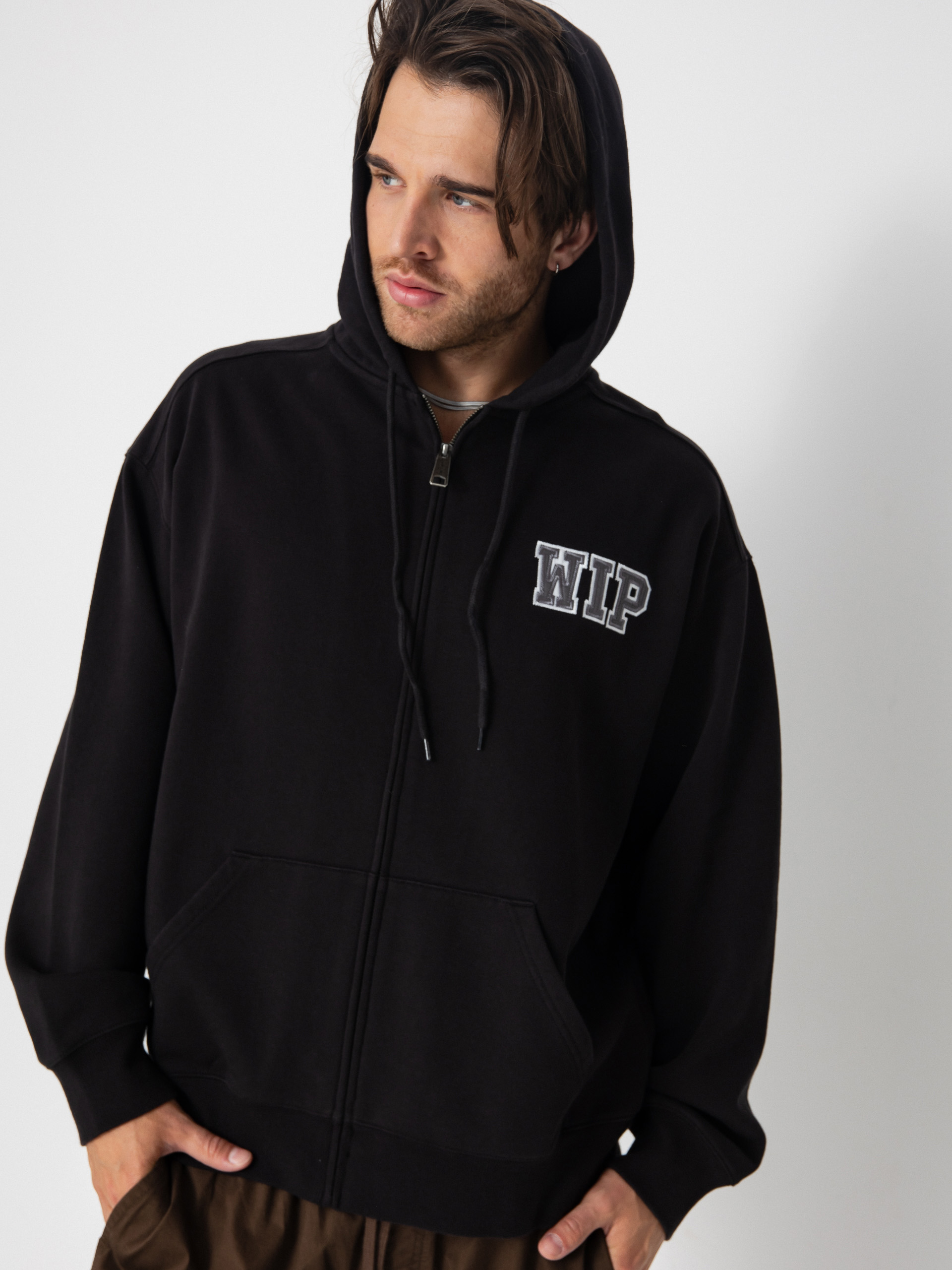 Суитшърт с качулка Carhartt WIP Mini Wip ZHD (black/stone washed)