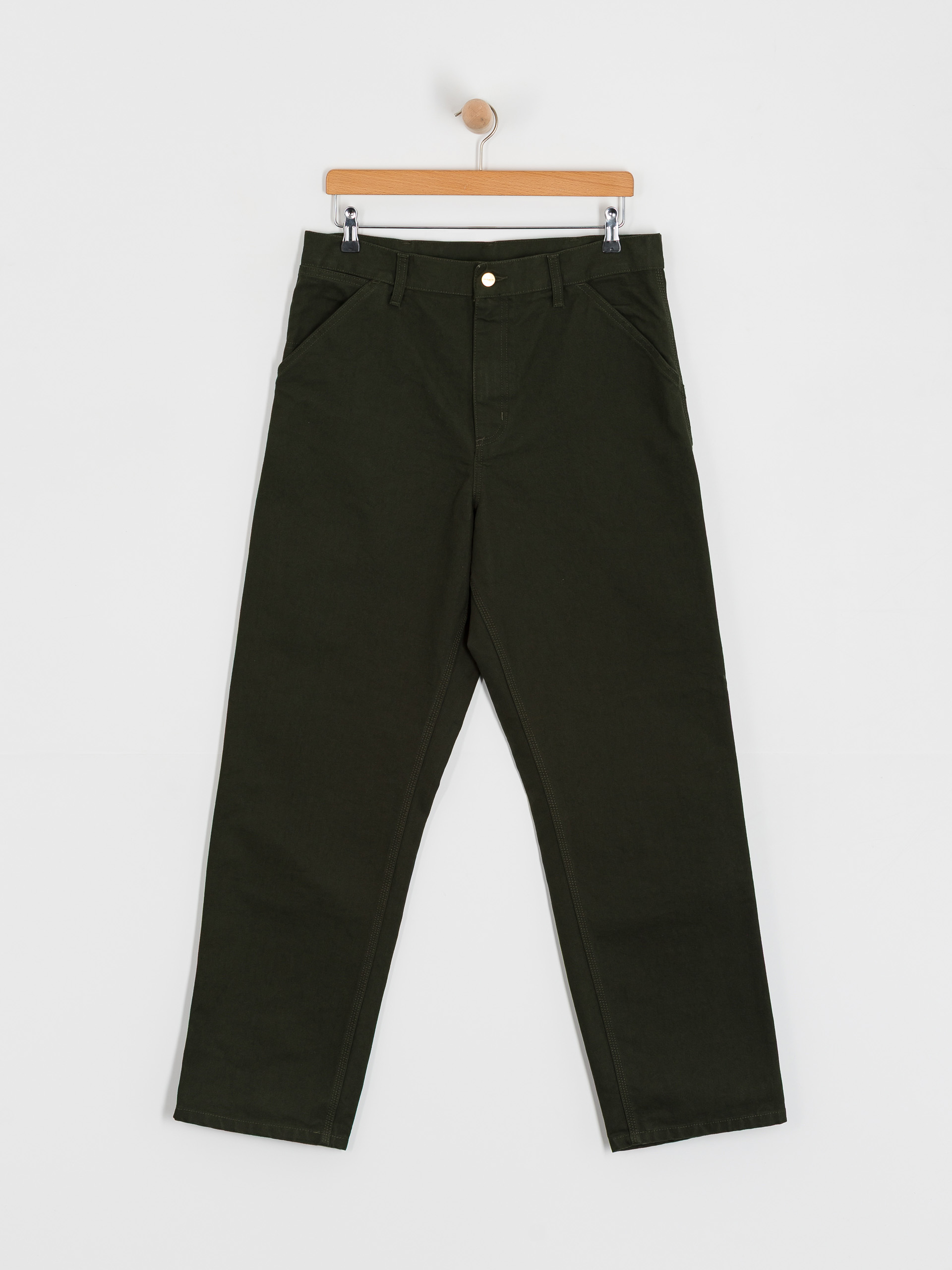 Панталони Carhartt WIP Single Knee (olive/rinsed)