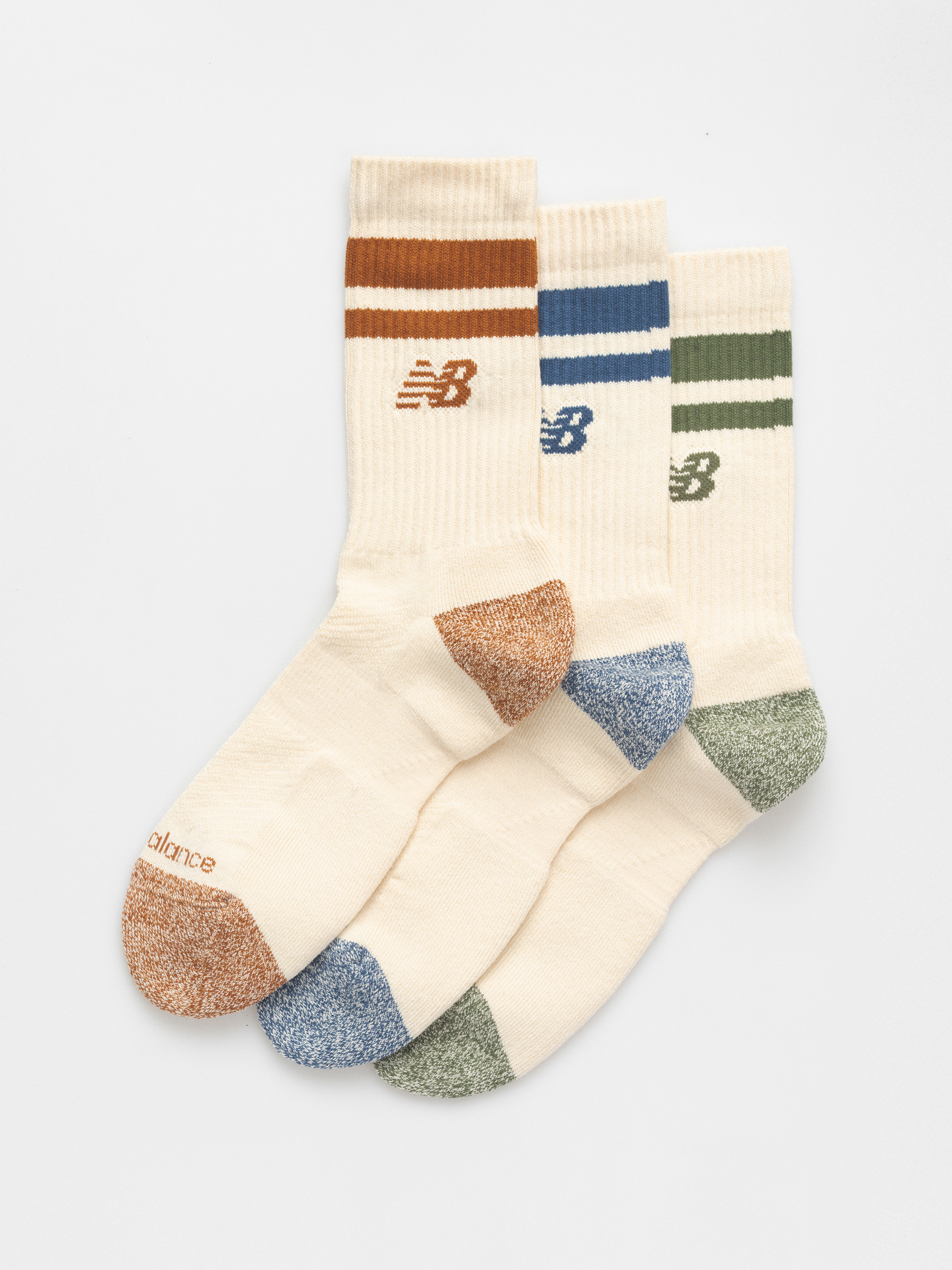 Чорапи New Balance Active Lifestyle Striped Crew 3Pc (print/pattern/misc)