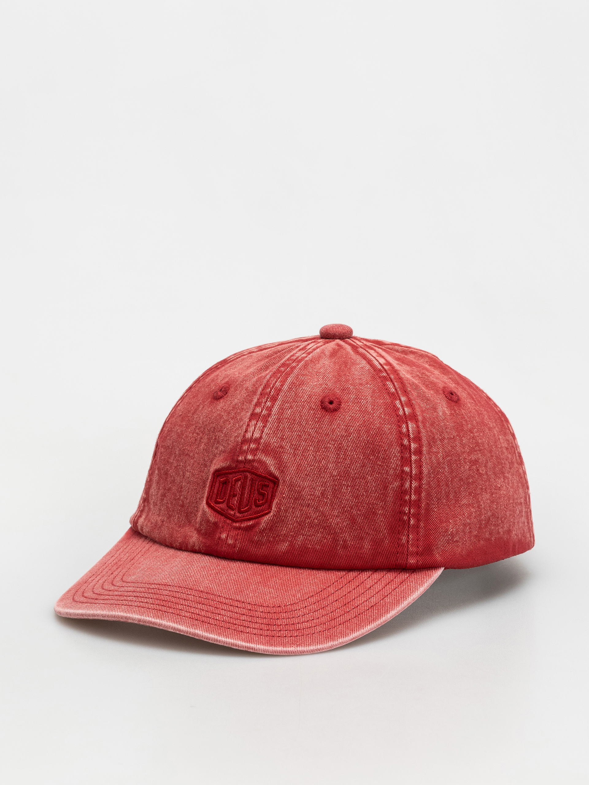 Шапка с козирка Deus Ex Machina Shield Garment Dyed Dad Cap (lava falls red)