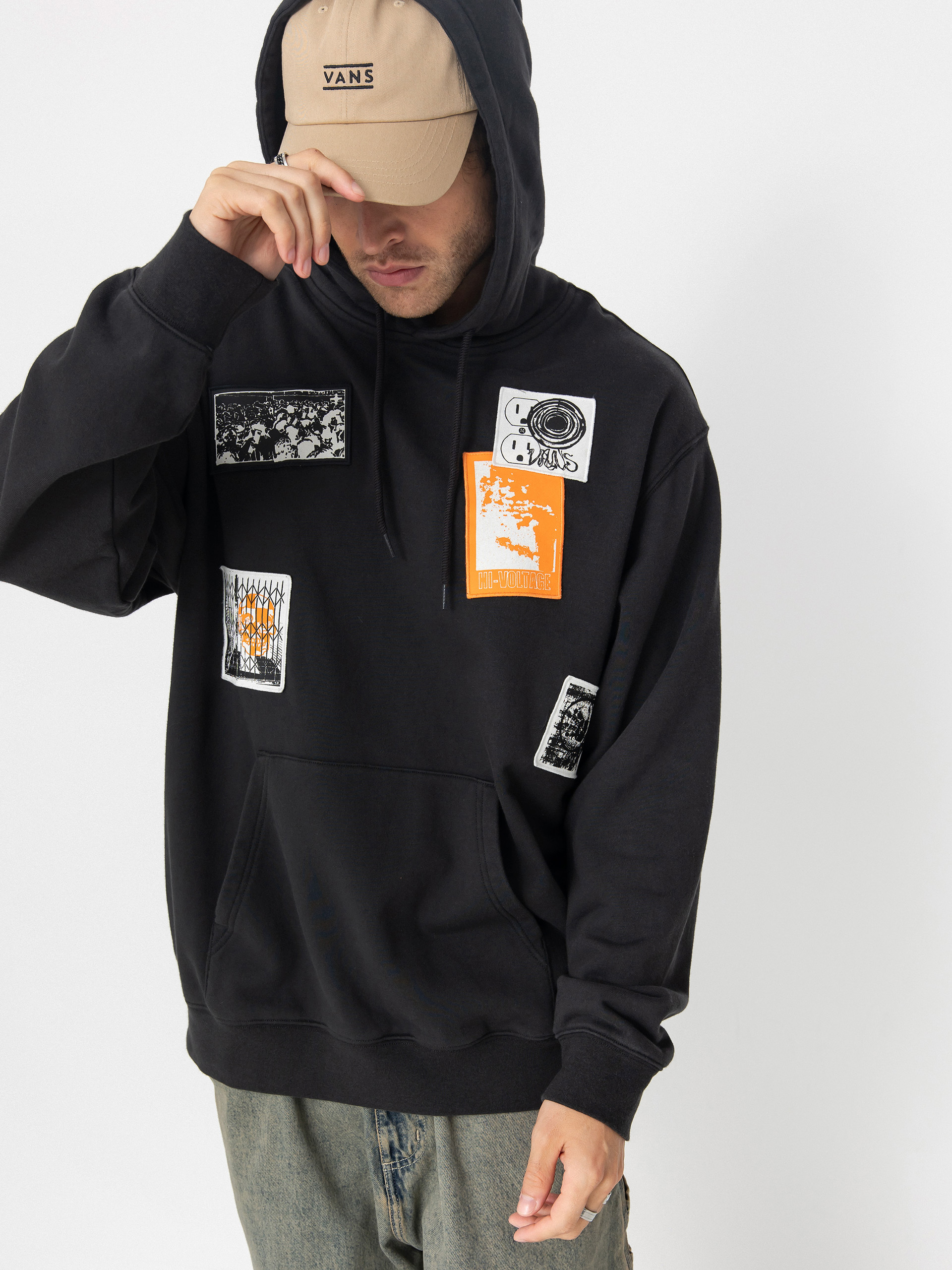Суитшърт с качулка Vans Punk Patch HD