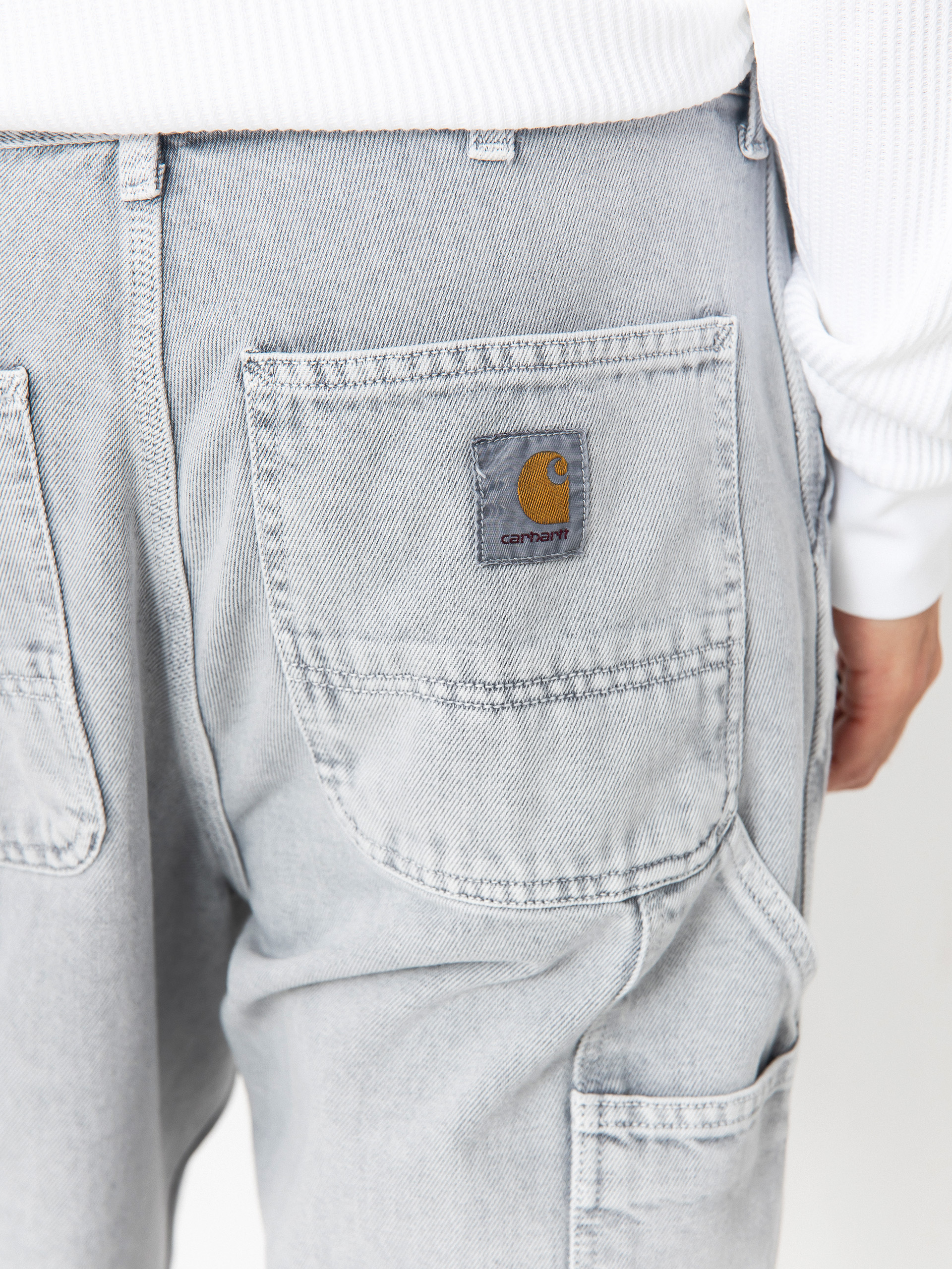 Панталони Carhartt WIP Single Knee (black/chalk wash)