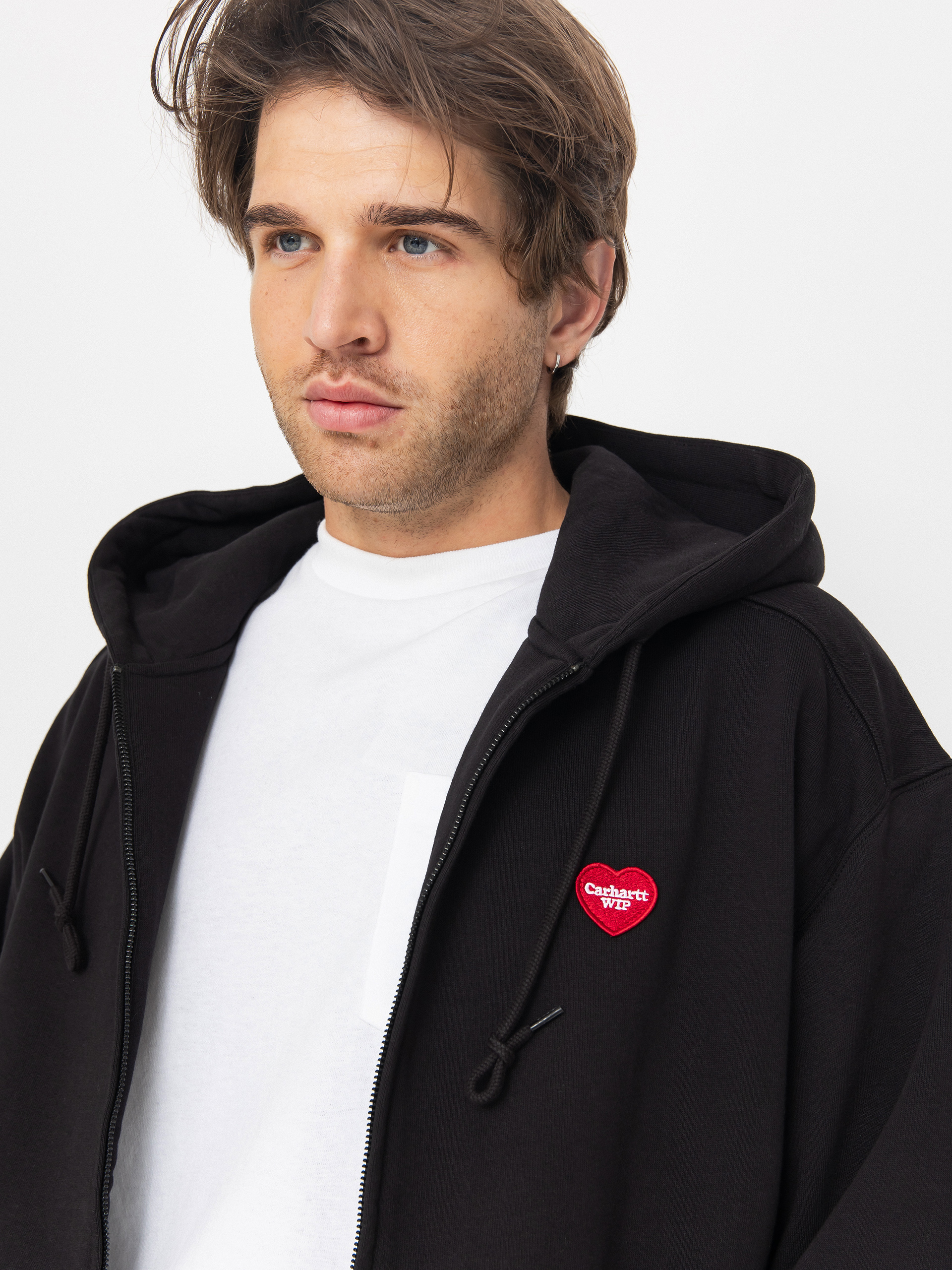 Суитшърт с качулка Carhartt WIP Heart II Hartt ZHD (black)