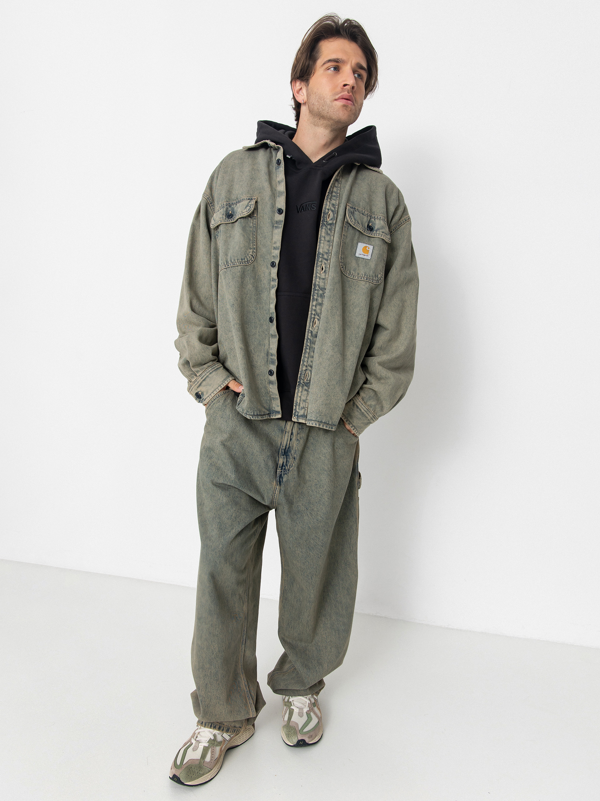 Яке Carhartt WIP Tigan (blue/leather/garment dyed)