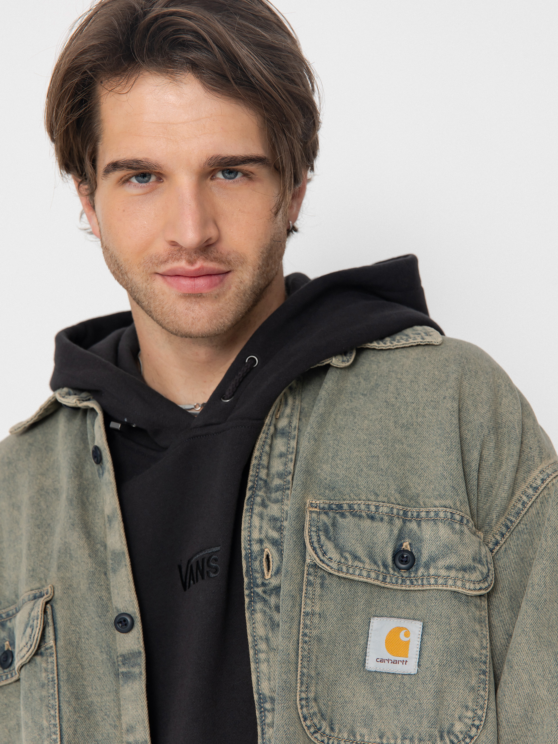 Яке Carhartt WIP Tigan (blue/leather/garment dyed)