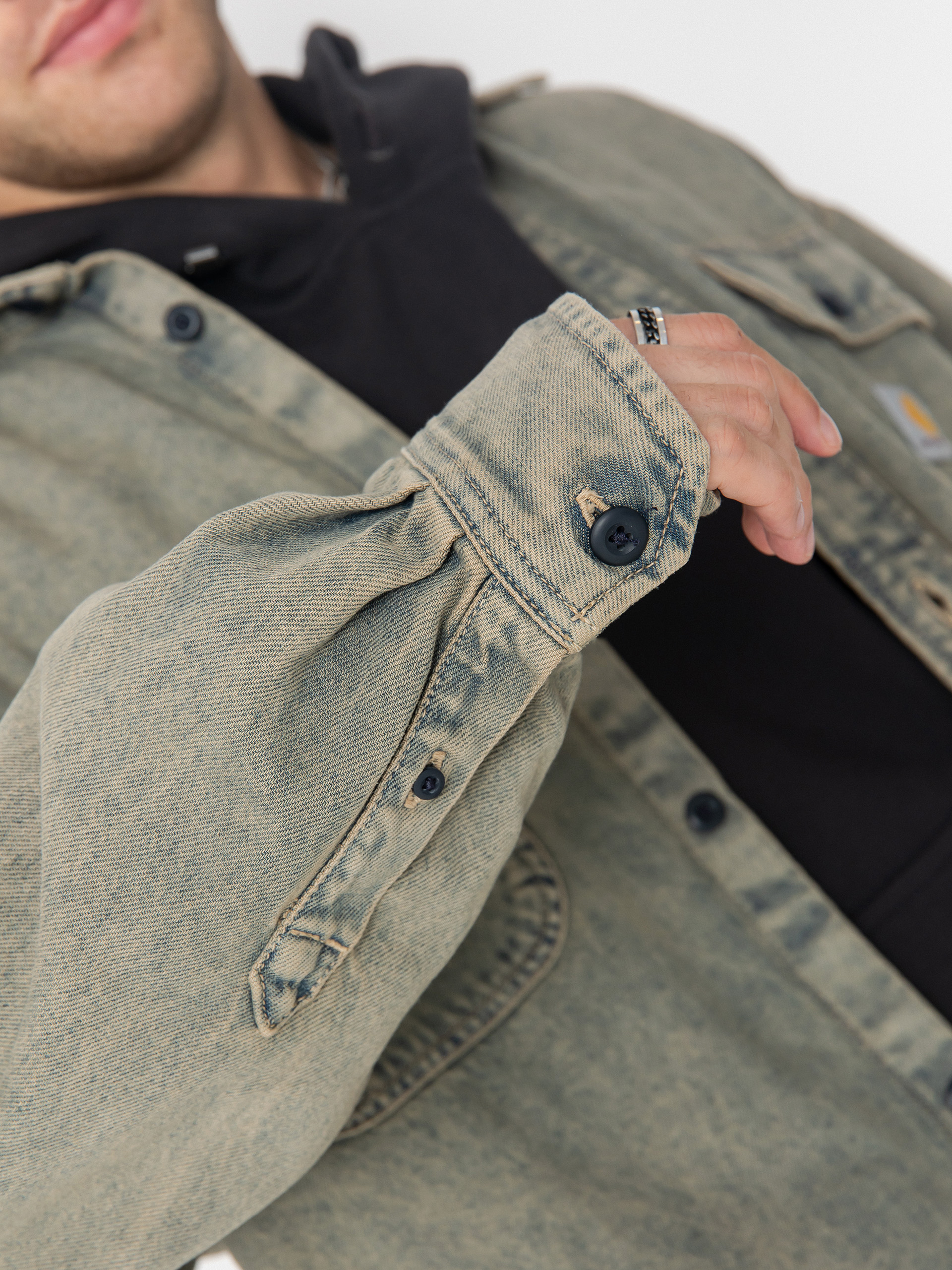 Яке Carhartt WIP Tigan (blue/leather/garment dyed)
