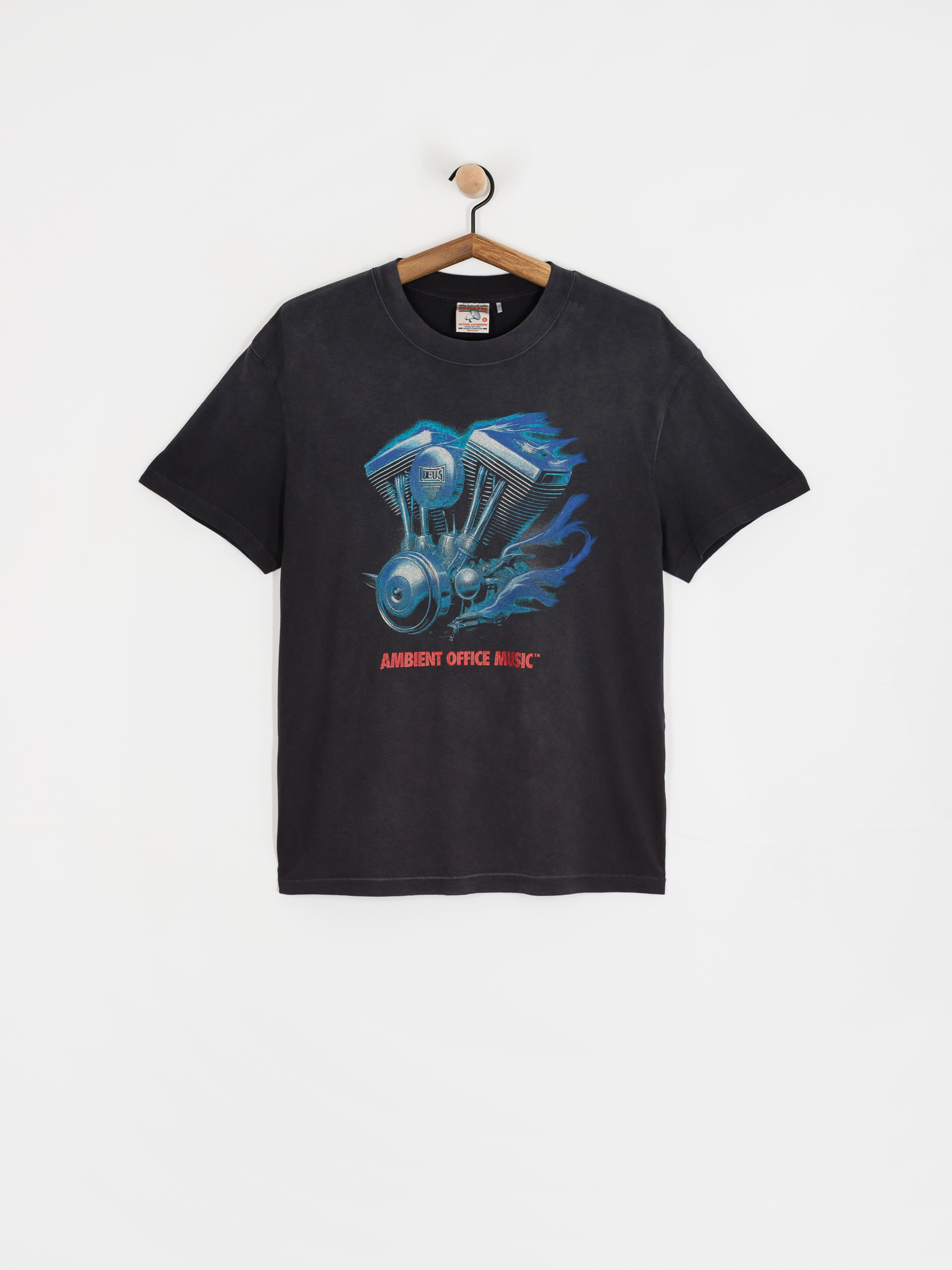 Тениска Deus Ex Machina Productive Hum (anthracite)