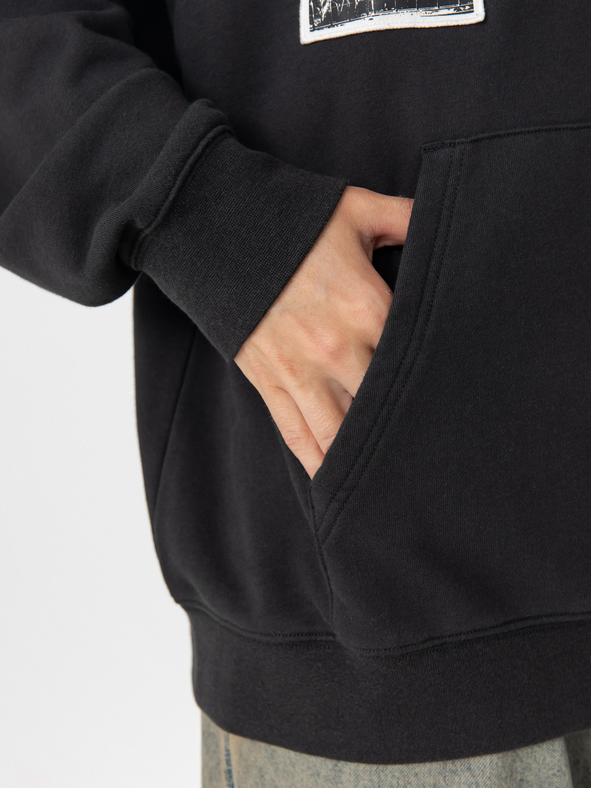 Суитшърт с качулка Vans Punk Patch HD (black)