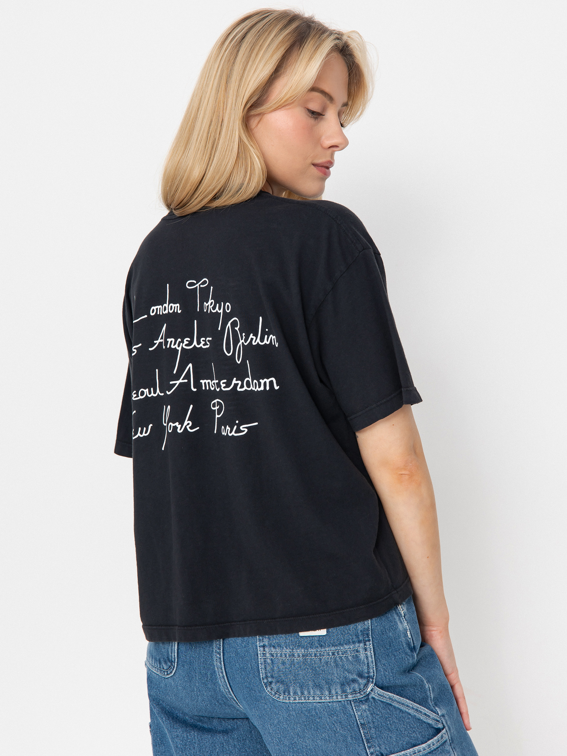 Тениска OBEY Obey Scripty Cities Wmn (digital black)