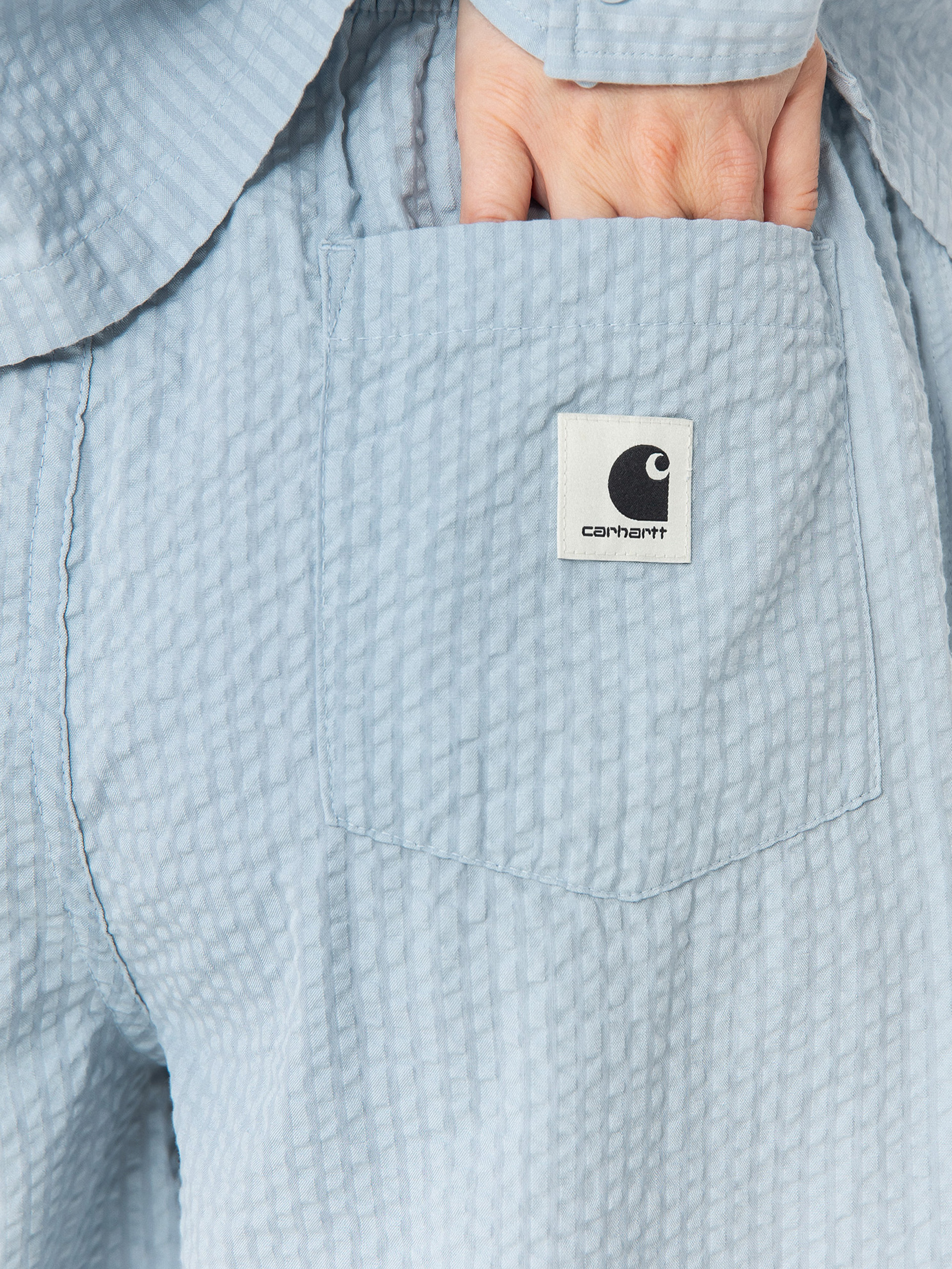 Къси панталони Carhartt WIP Toland Wmn (toland stripe/blue fog)