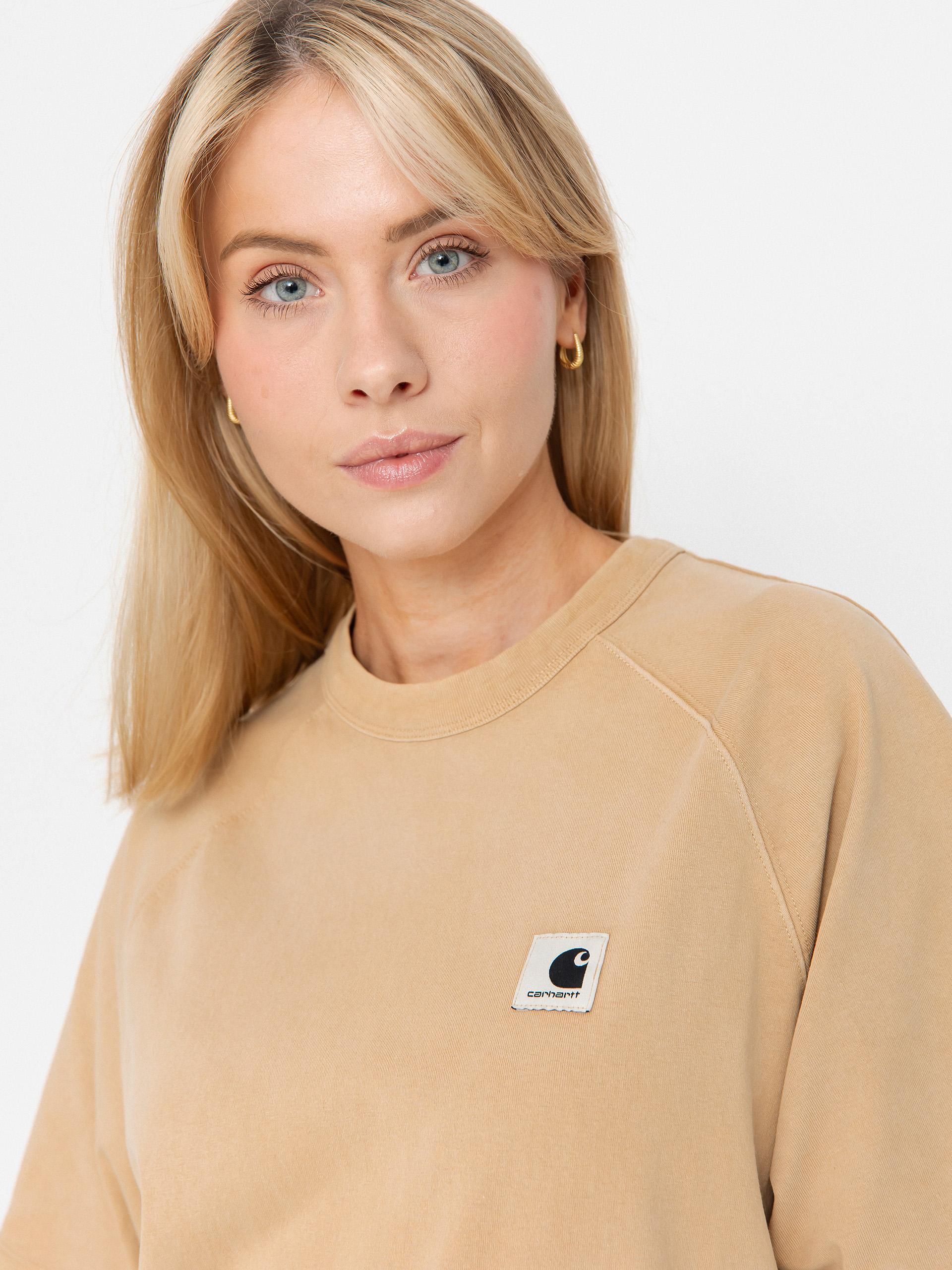 Тениска Carhartt WIP Hudson Wmn (dusty h brown/chalk wash)