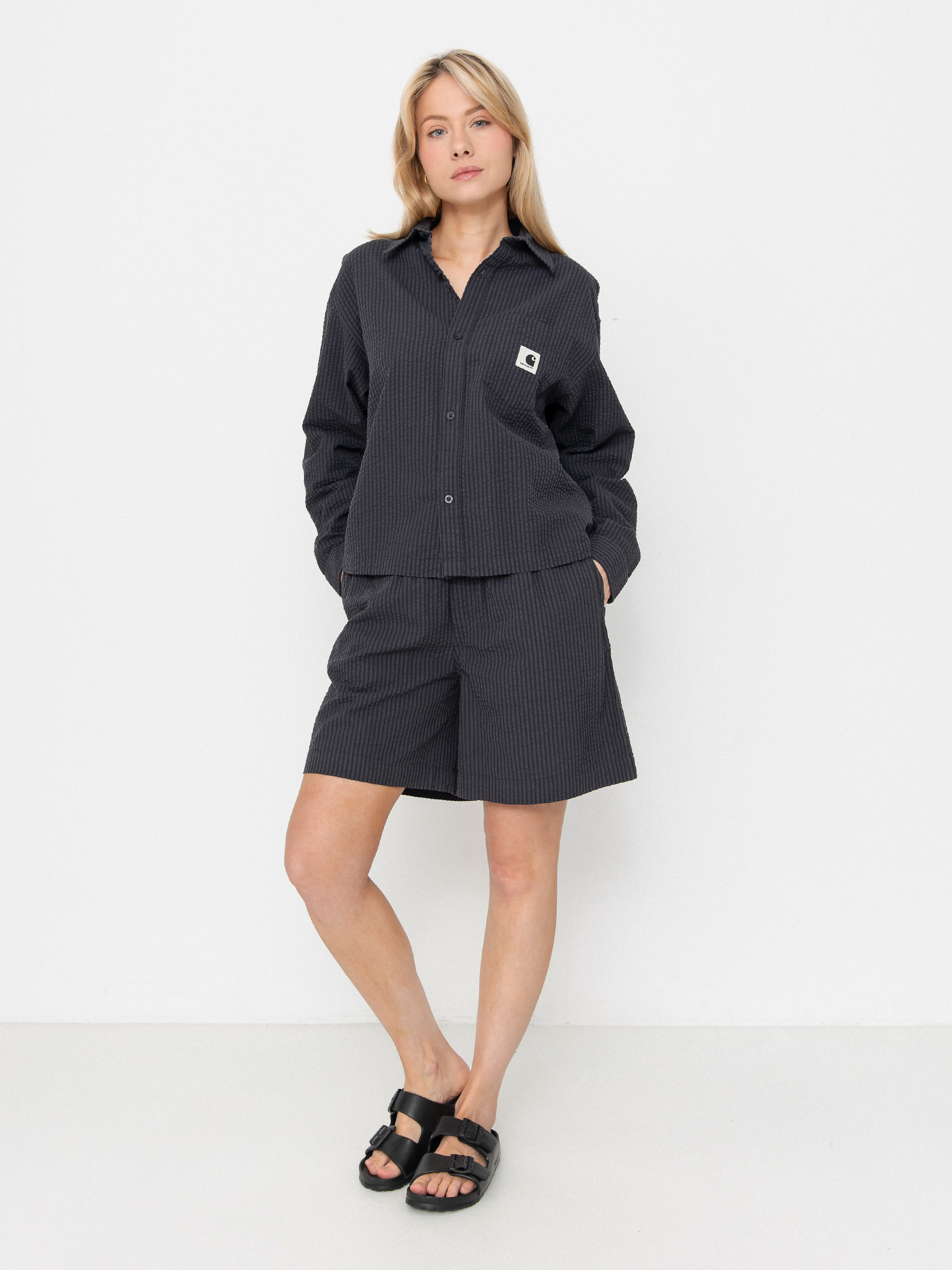 u0420u0438u0437u0430 Carhartt WIP Toland Wmn (toland stripe/black)