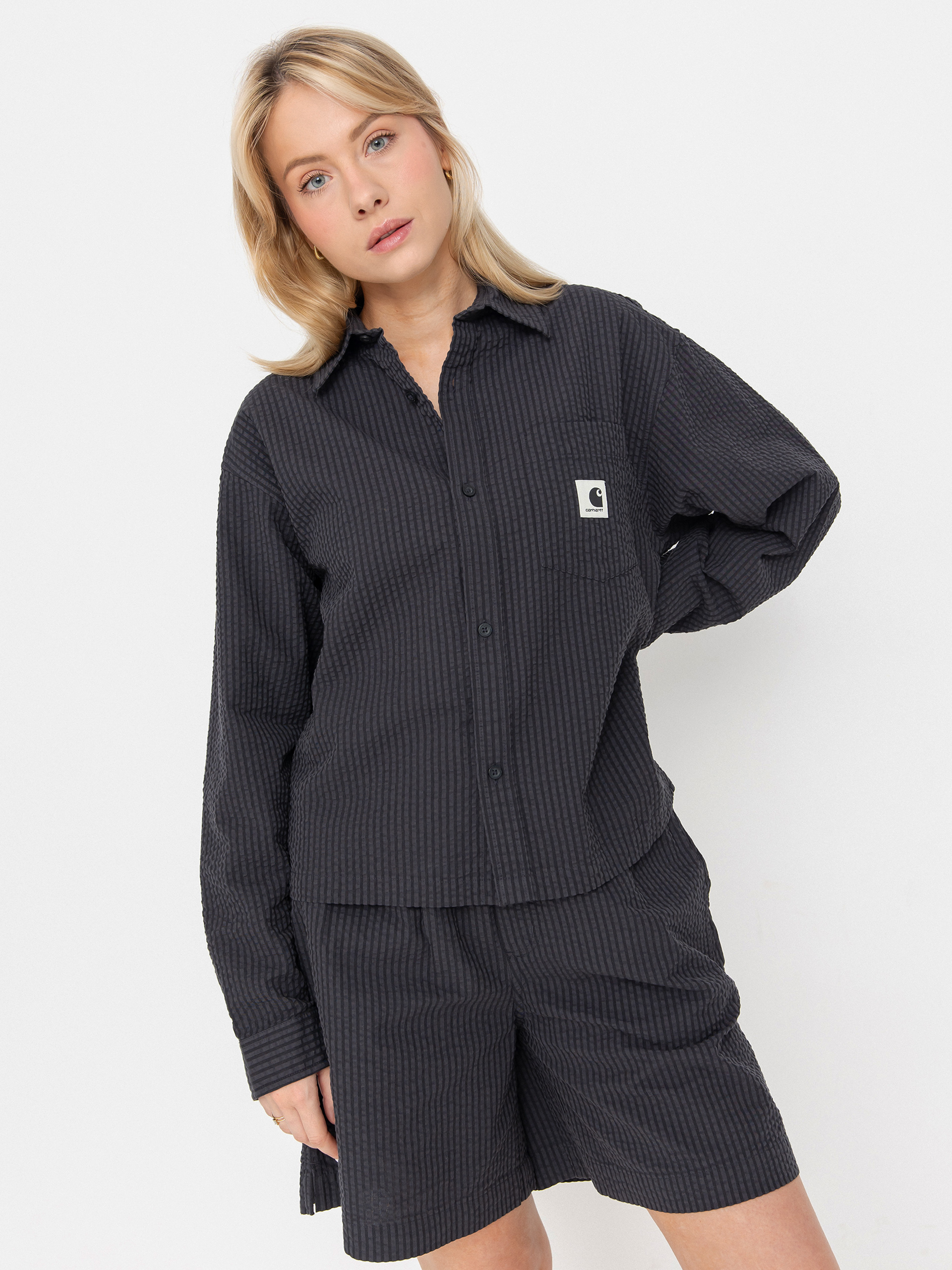 Риза Carhartt WIP Toland Wmn (toland stripe/black)
