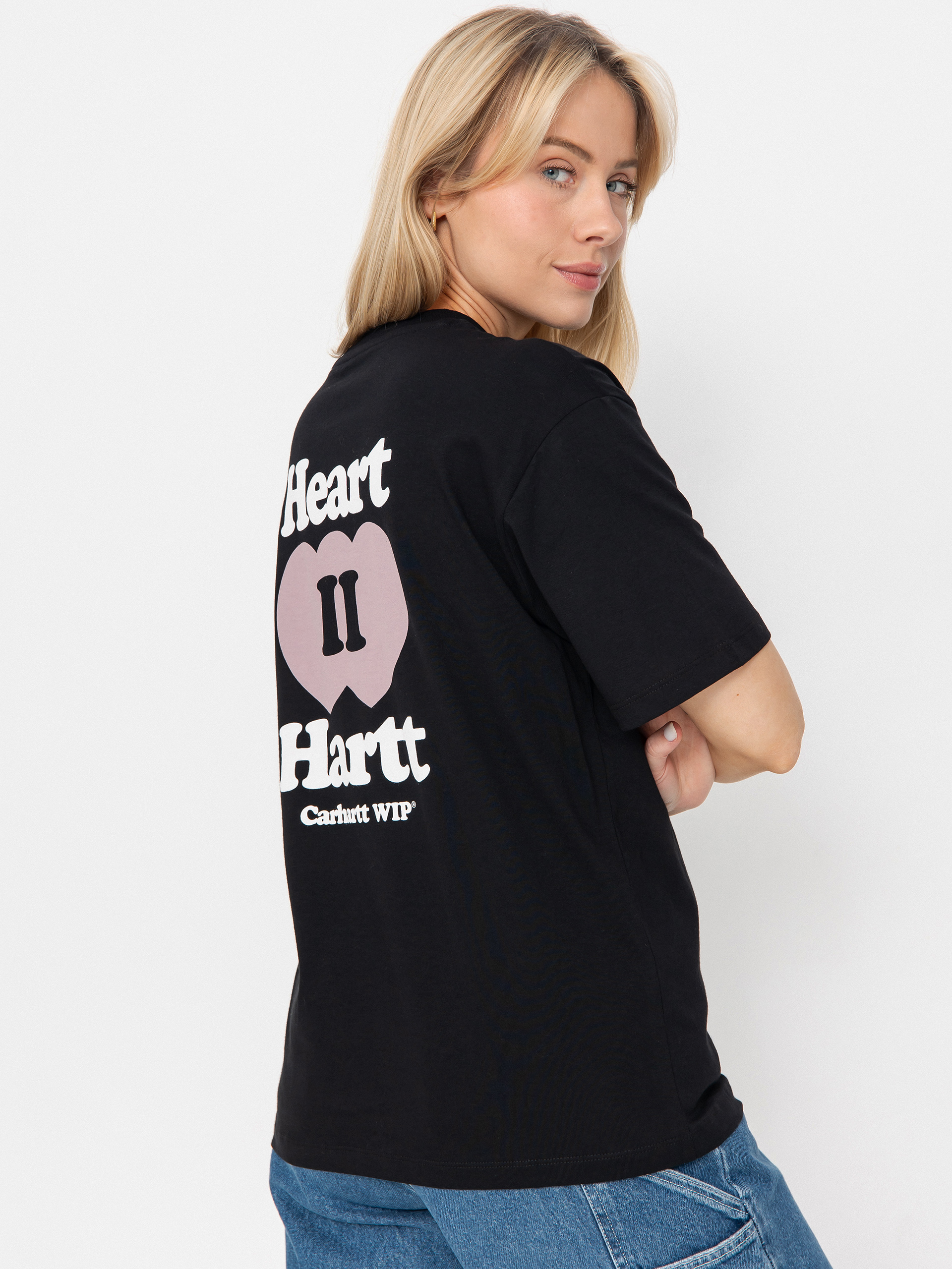 Тениска Carhartt WIP Heart II Hartt Wmn (black)