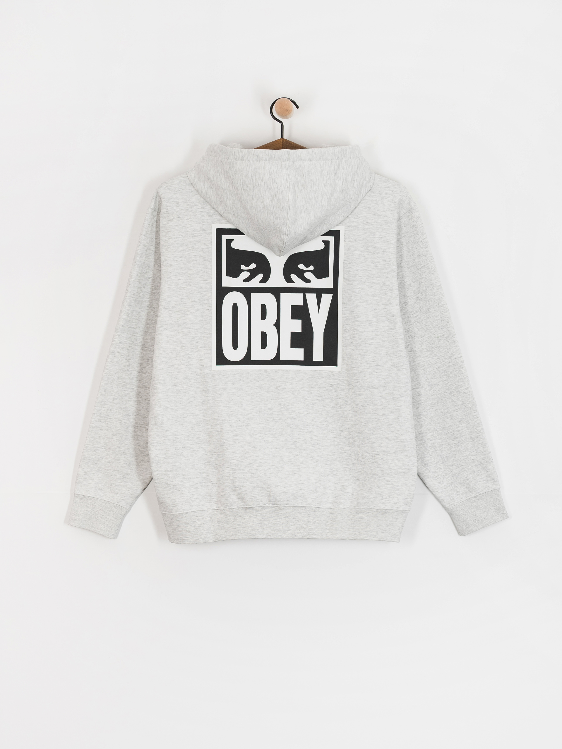 Суитшърт с качулка OBEY Obey Eyes Icon HD (heather grey)