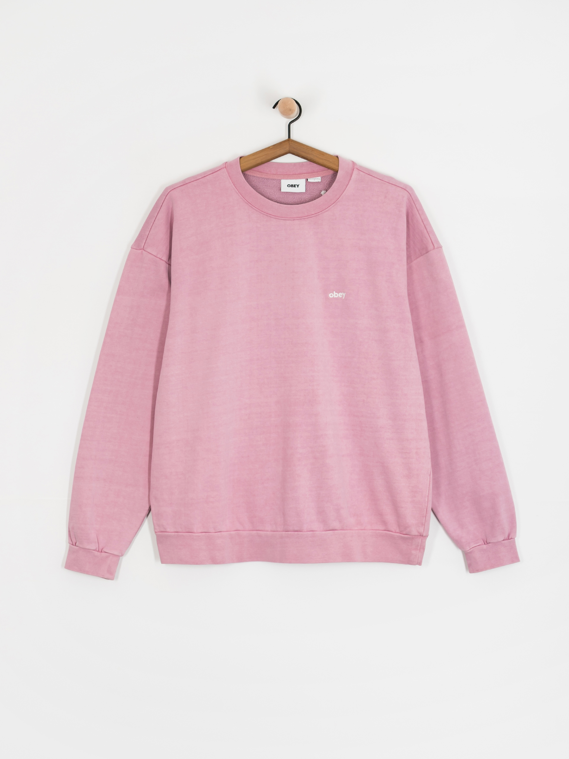 Суитшърт OBEY Lowercase Pigment Crew (pigment lilac)