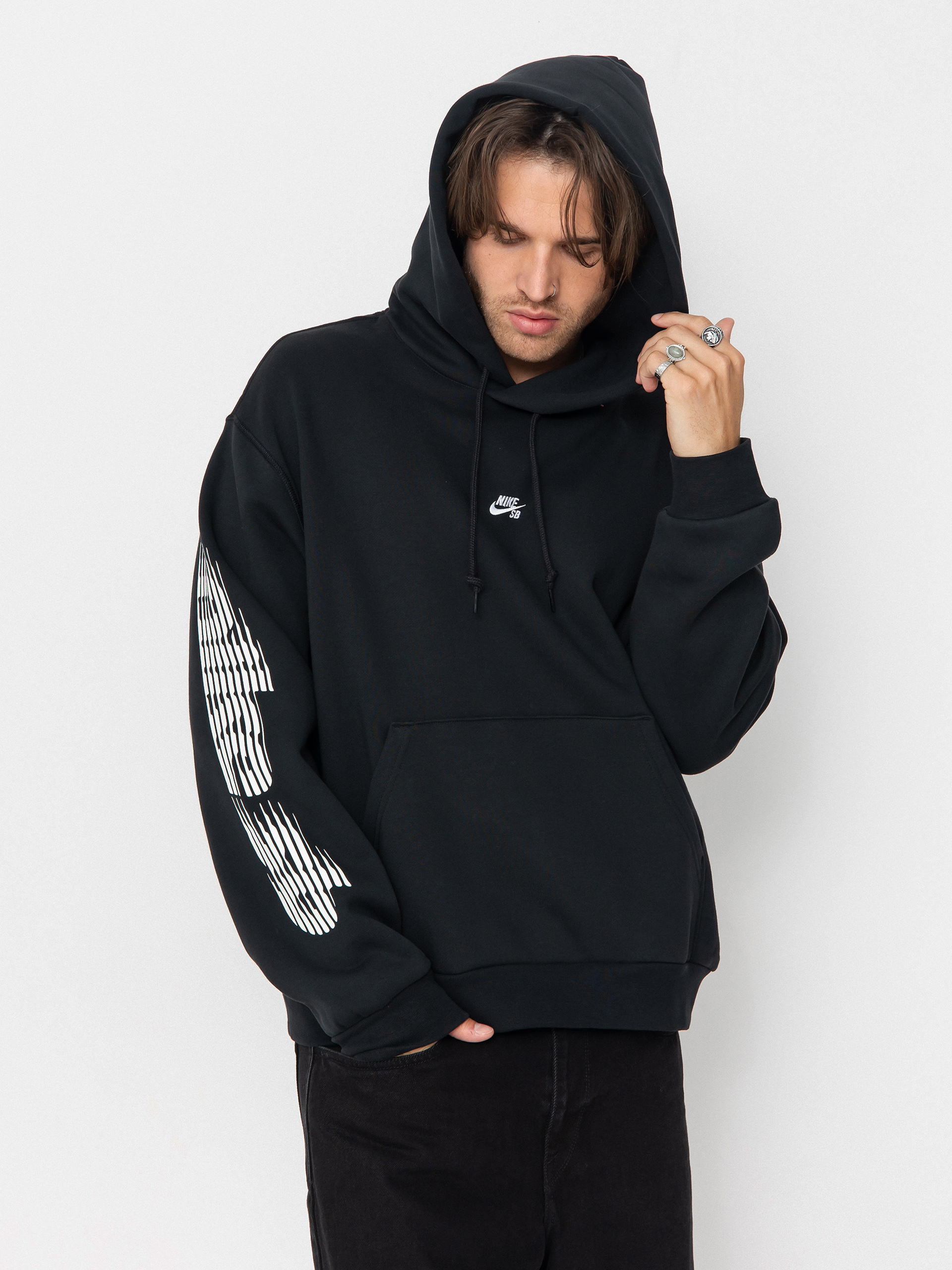 Суитшърт с качулка Nike SB Bb Ssnl Gfx HD (black/white)