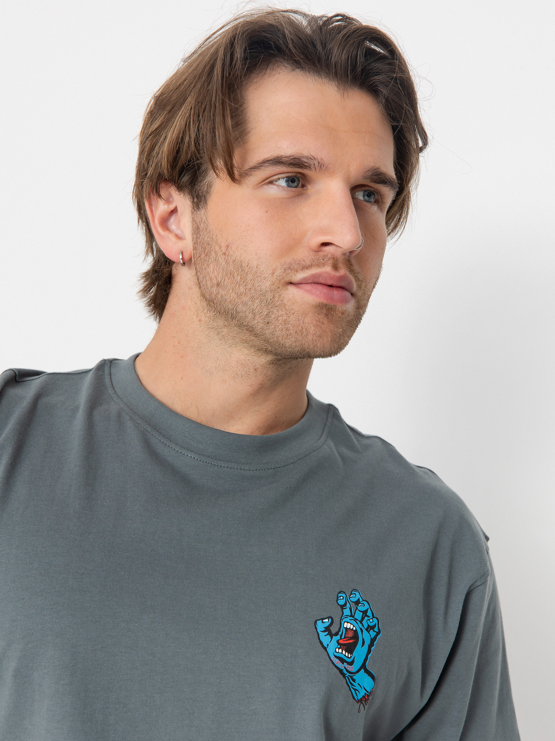 Тениска Santa Cruz Screaming Hand Chest (storm grey)