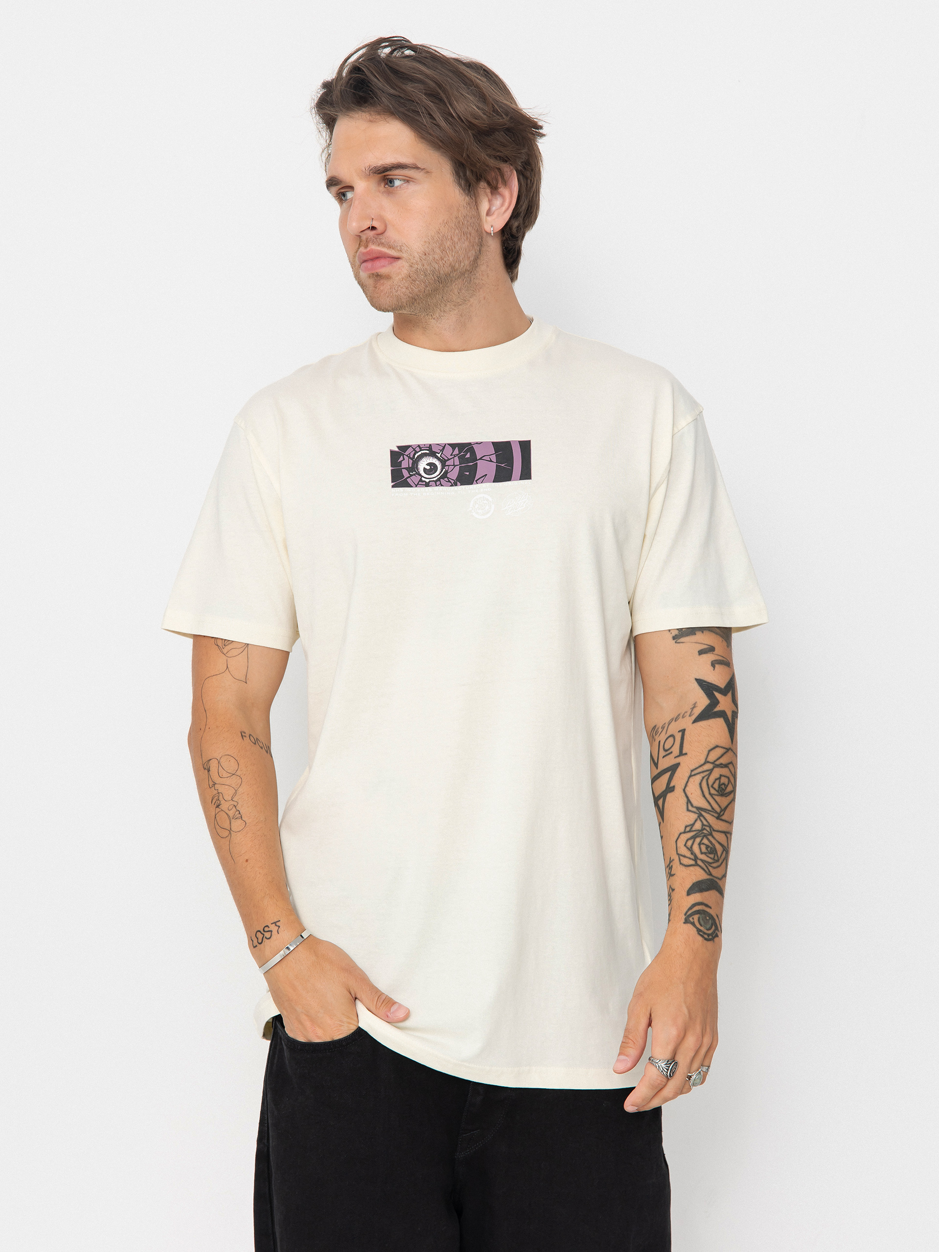 Тениска Santa Cruz Roskopp Dissect Strip (unbleached cotton)