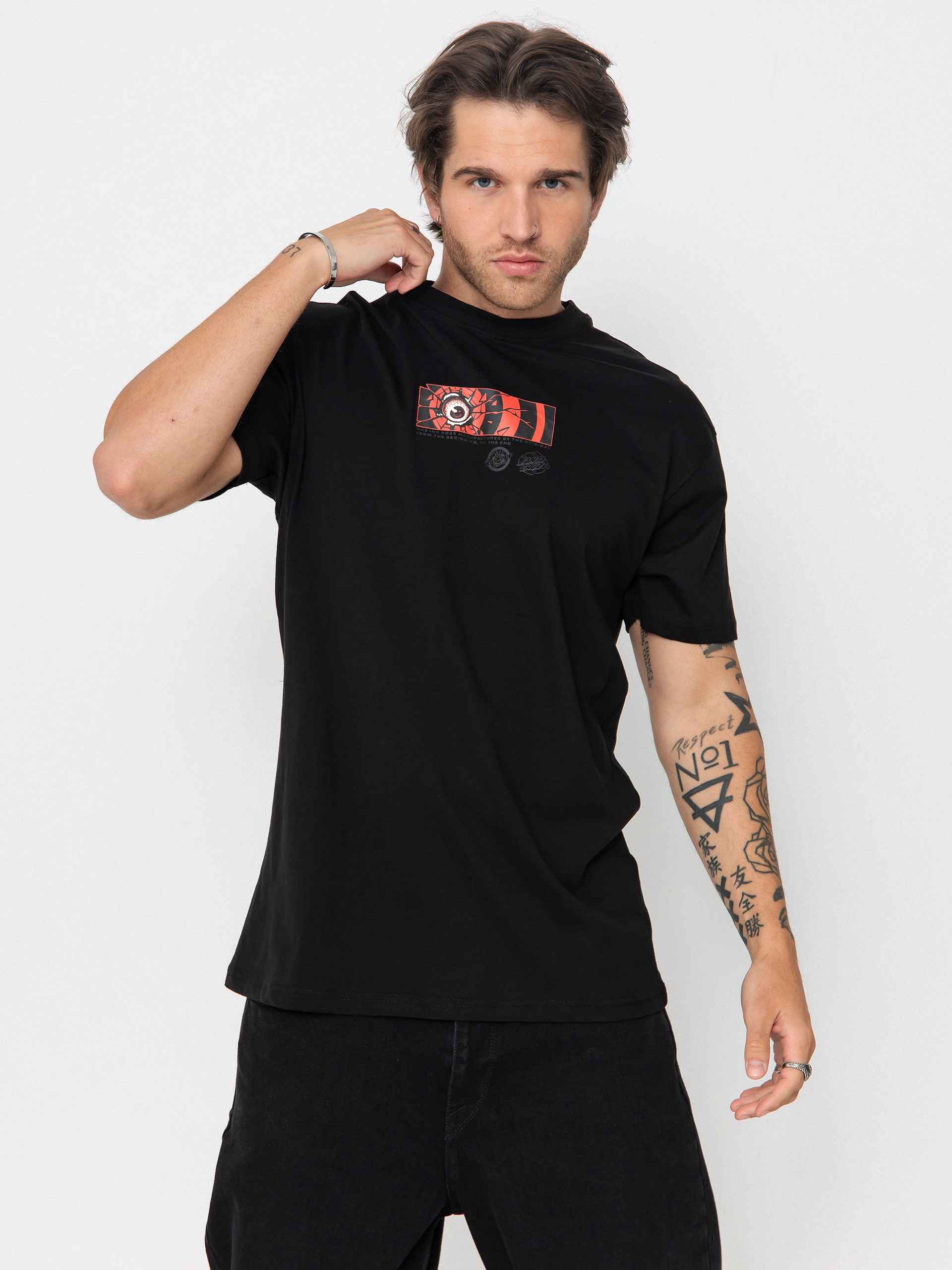 Тениска Santa Cruz Roskopp Dissect Strip (black)