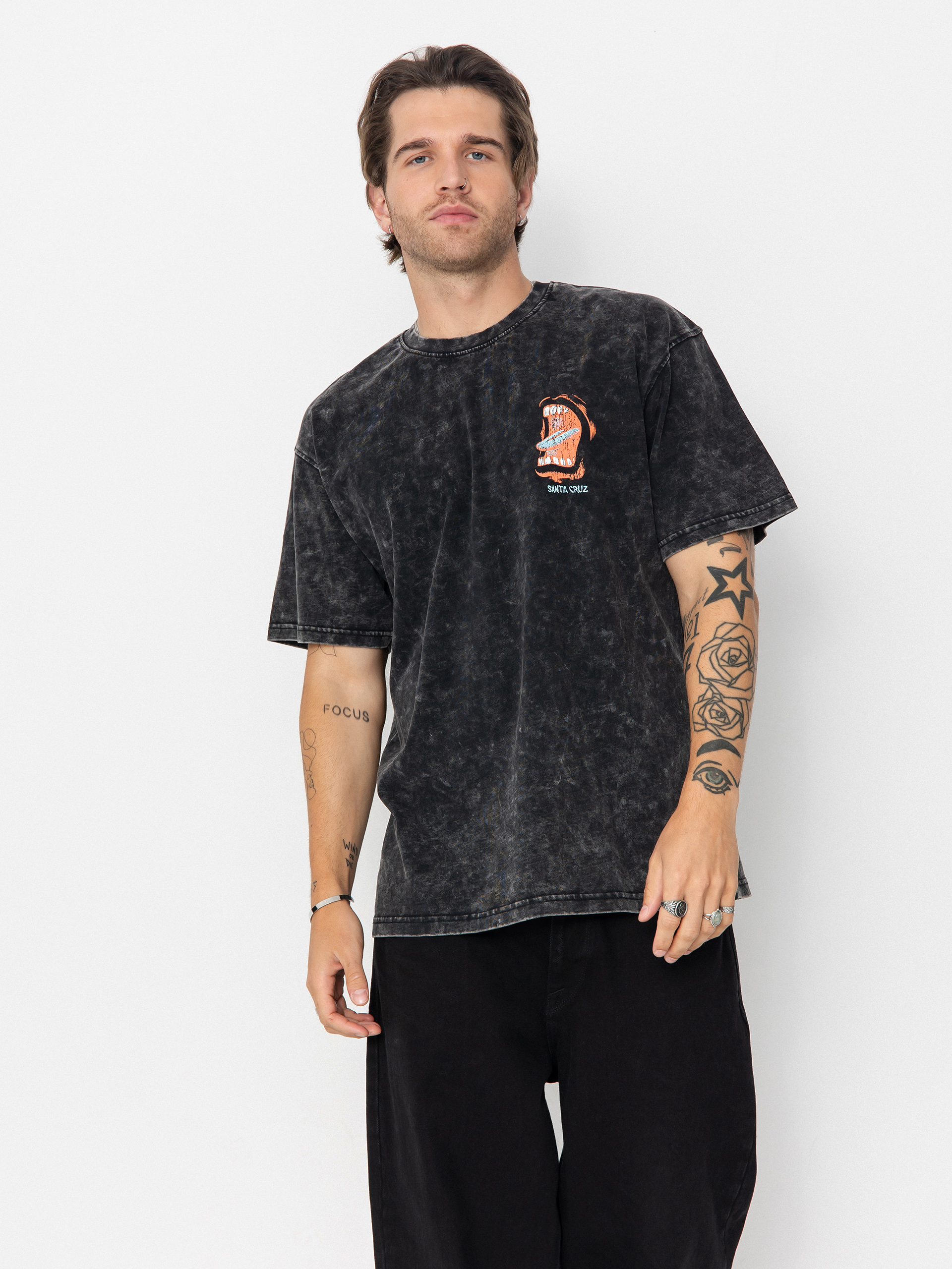Тениска Santa Cruz VTG Screaming Connect (black acid wash)