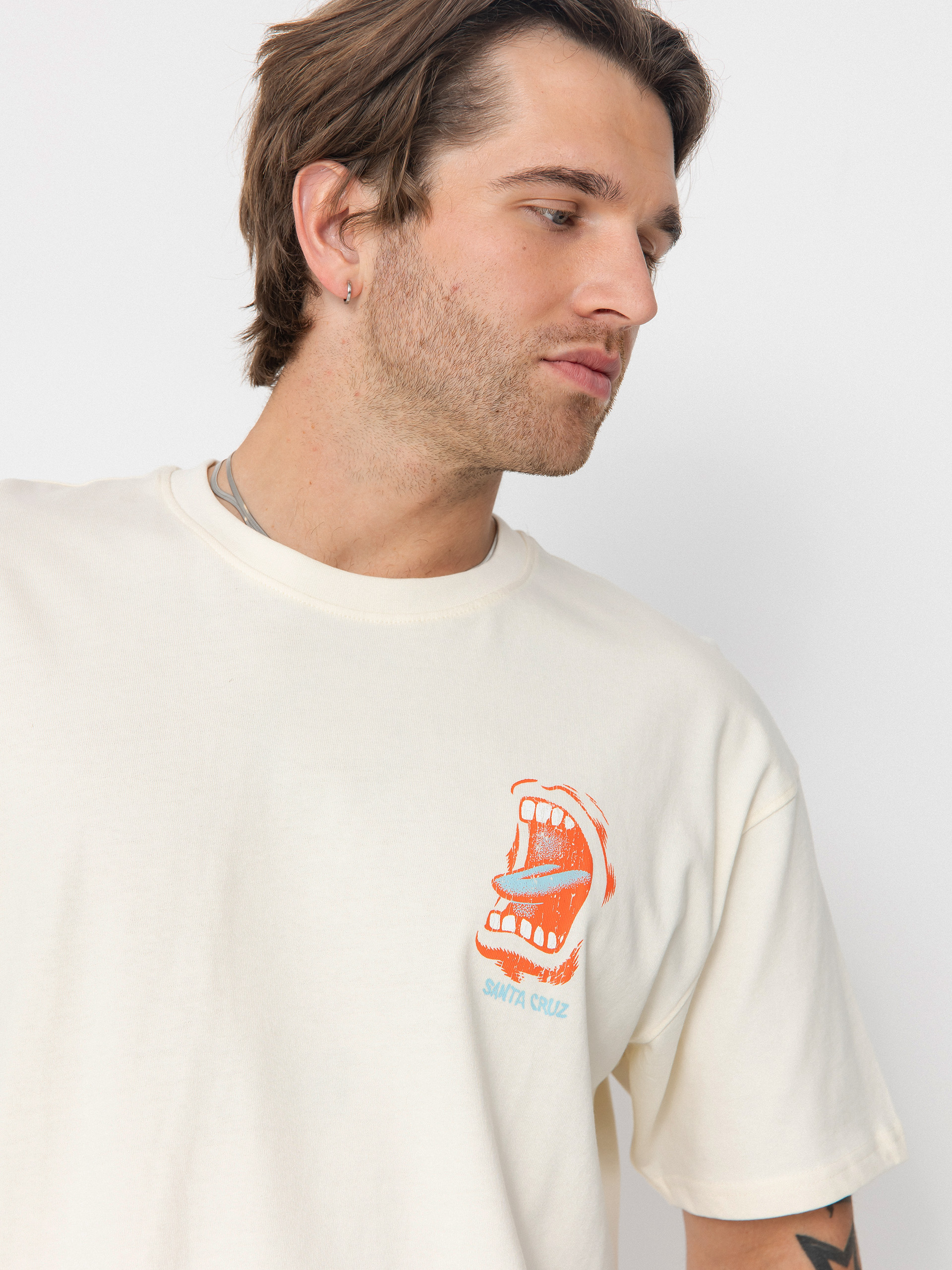 Тениска Santa Cruz VTG Screaming Connect (unbleached cotton)
