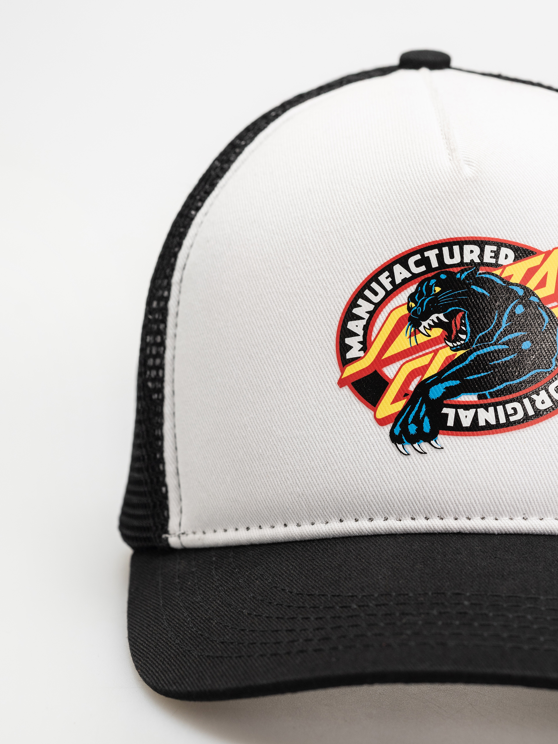 Шапка с козирка Santa Cruz Natas SC Panther Meshback (white/black)