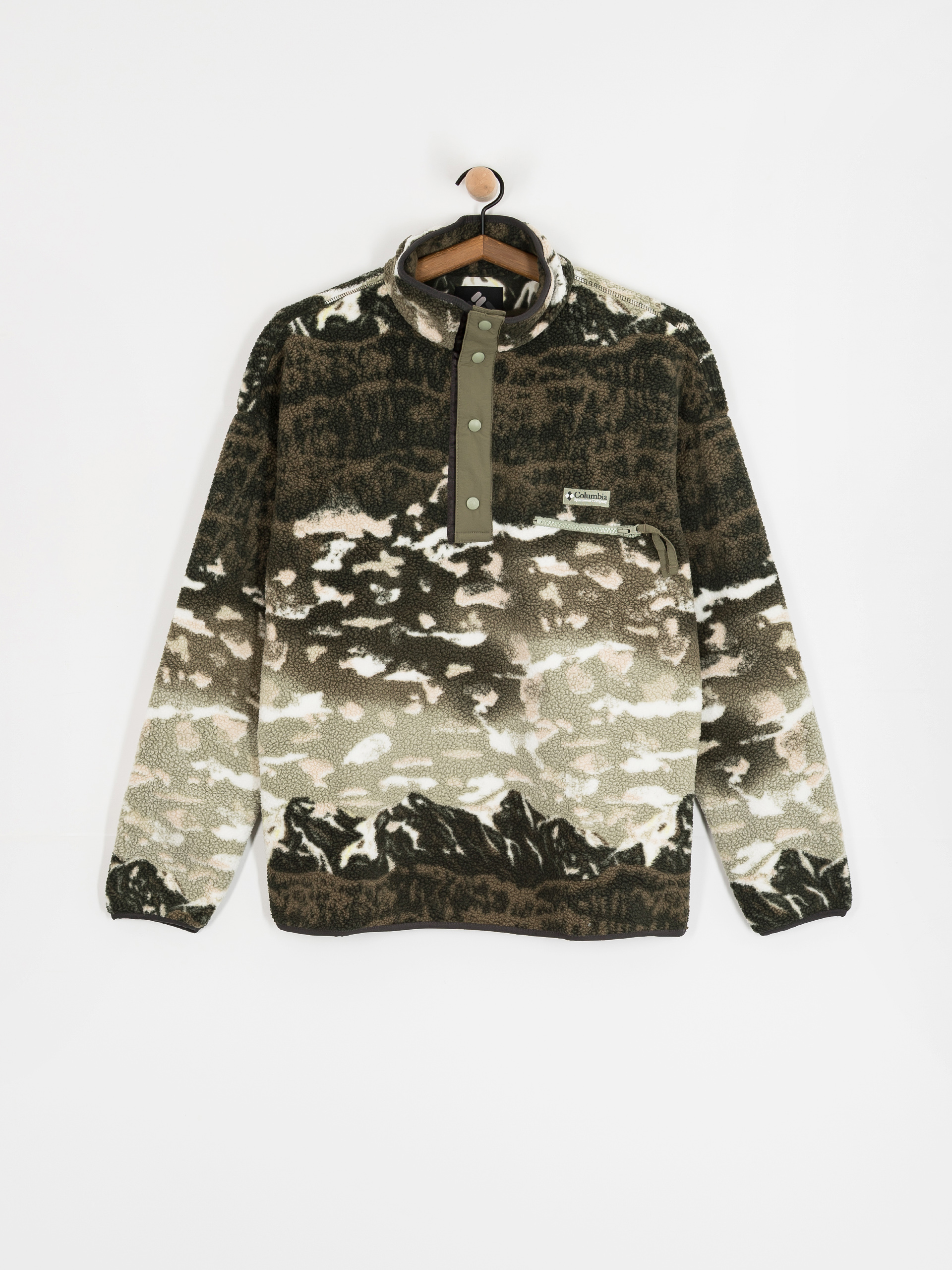 Мъжки Поларени суитшърт Columbia Helvetia II Printed Half Snap (safari sisters)