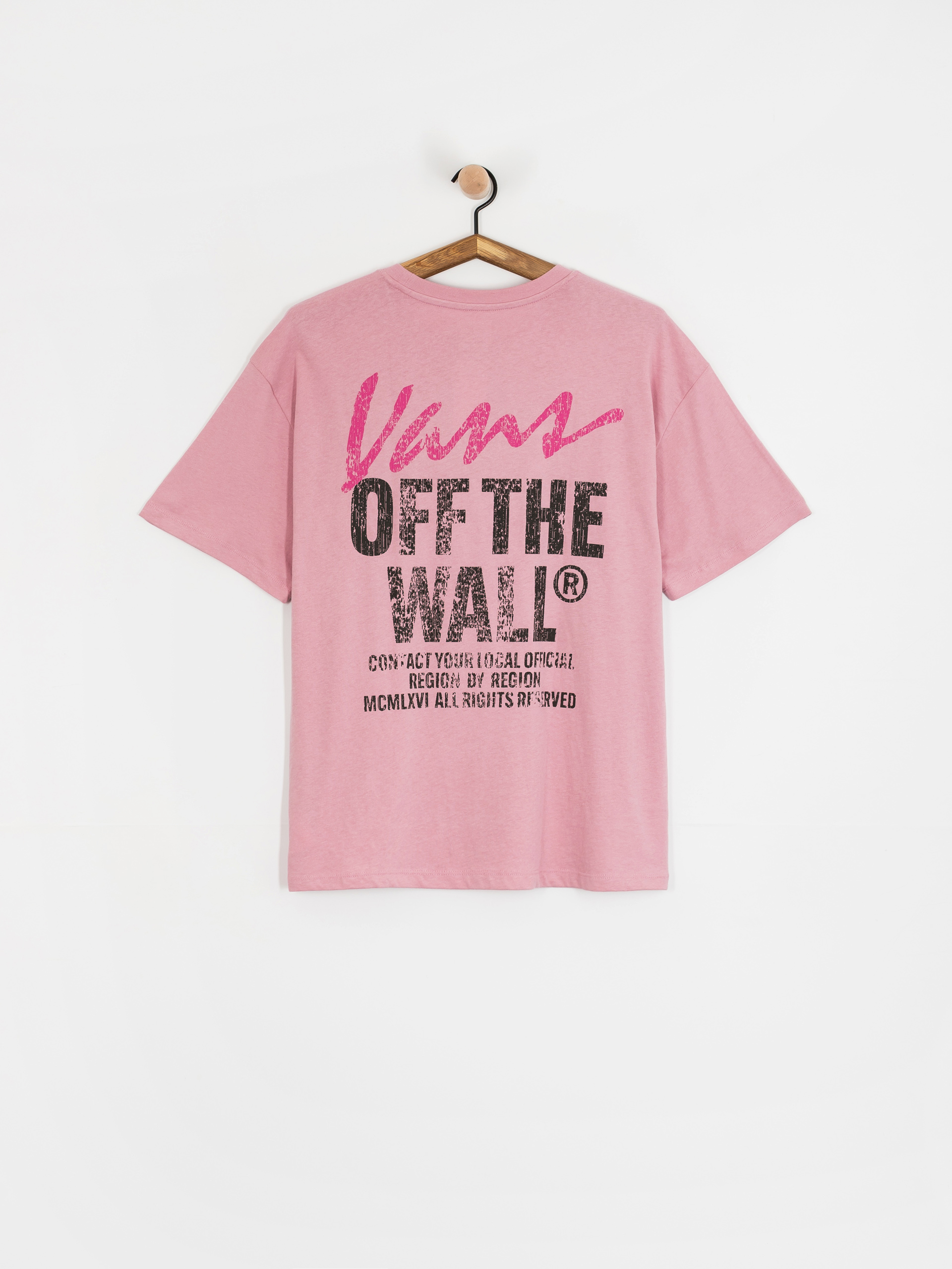 Тениска Vans Lady Wall Outsized Wmn (pink dawn)