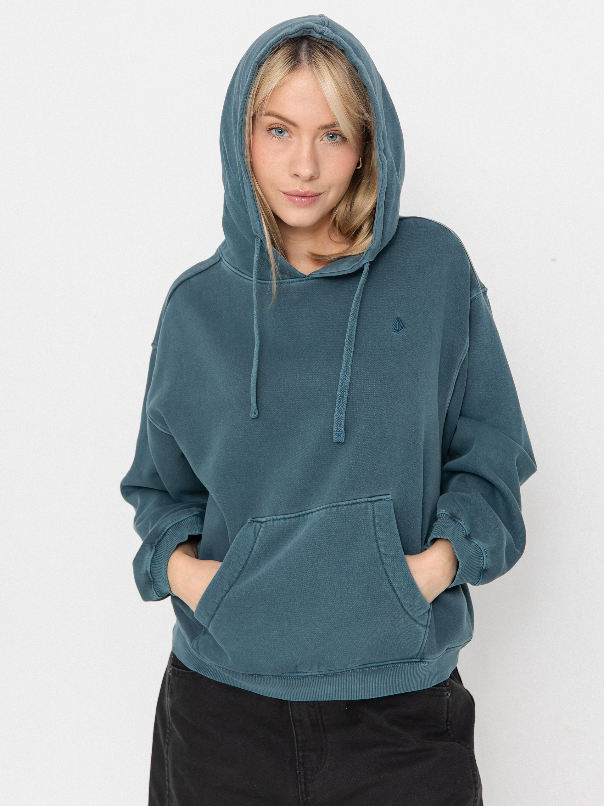 Суитшърт с качулка Volcom Stone Soft HD Wmn (emerald green)