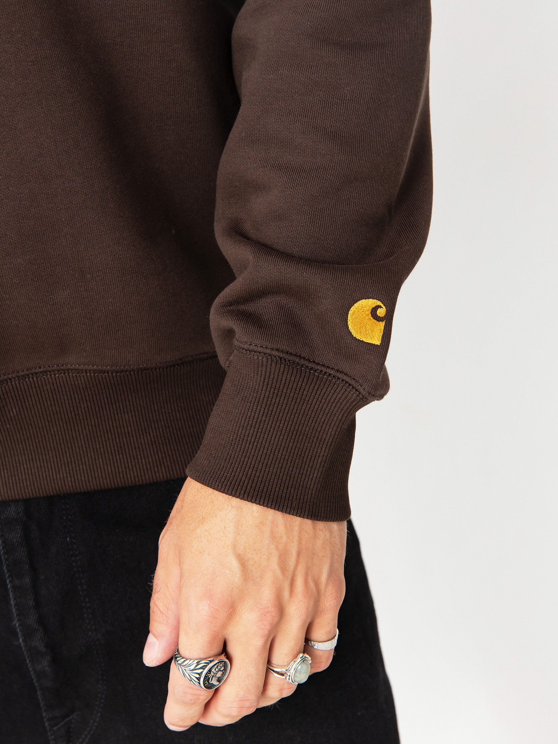 Суитшърт Carhartt WIP Chase (tobacco/gold)