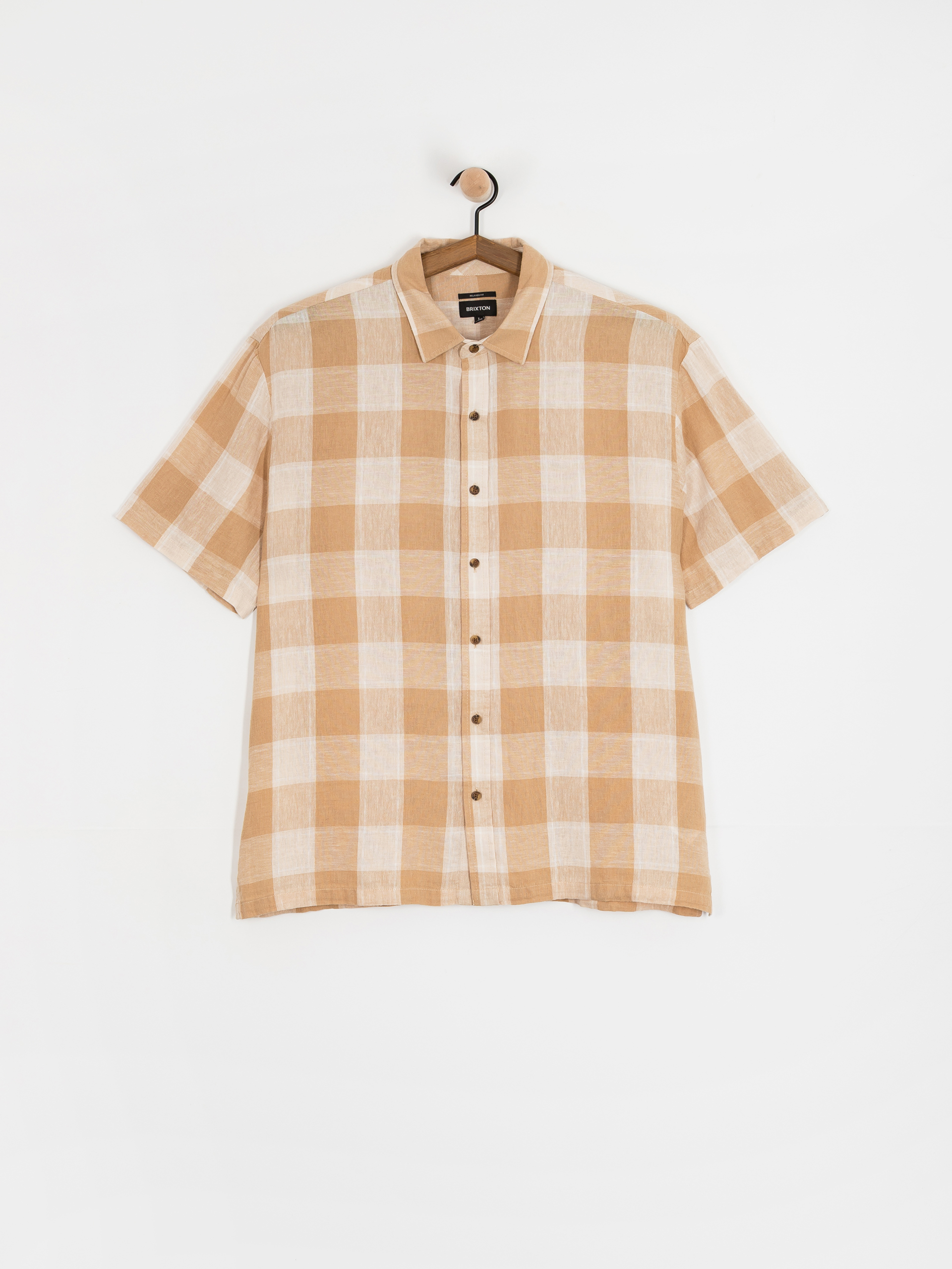 Риза Brixton Cru Linen Blend Wvn (off white/sand)
