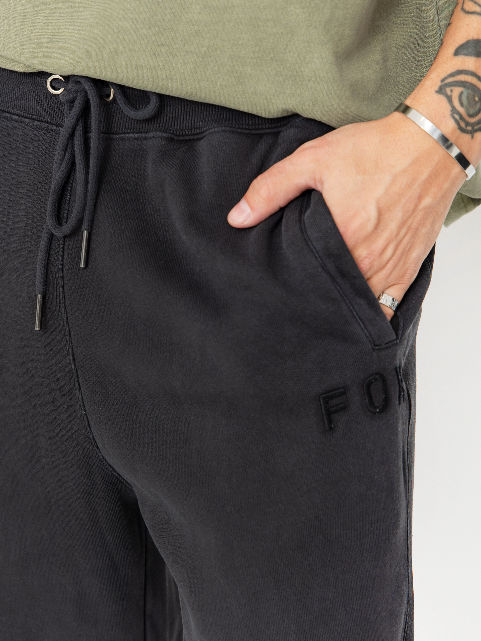 Панталони Fox Wordmark Fleece Jogger (black)