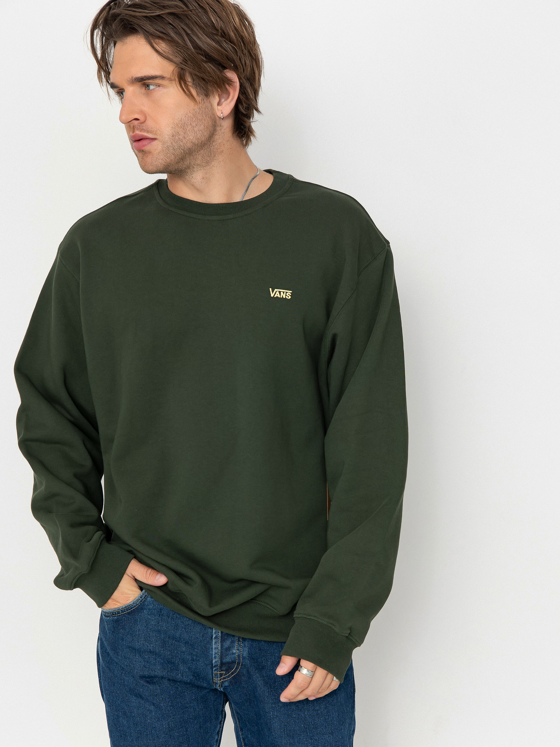 Суитшърт Vans Left Chest II Loose Crew (dried kelp)