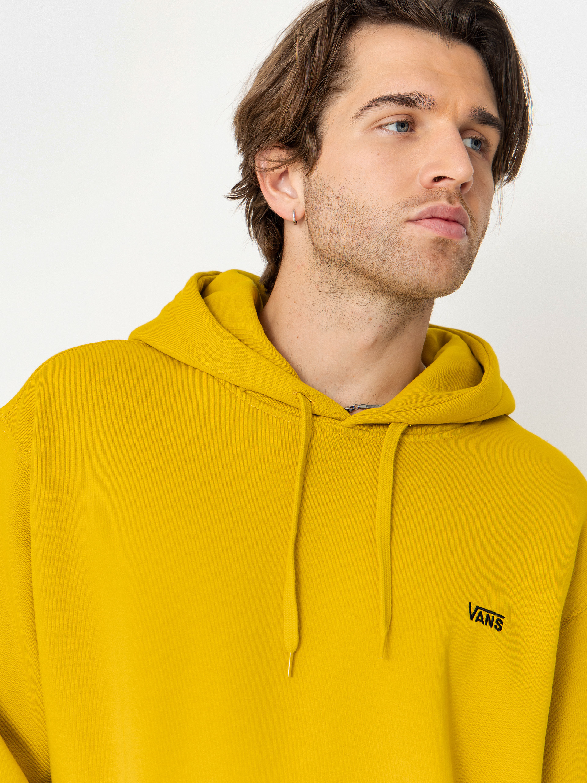Суитшърт с качулка Vans Left Chest II Loose HD (heritage mustard)
