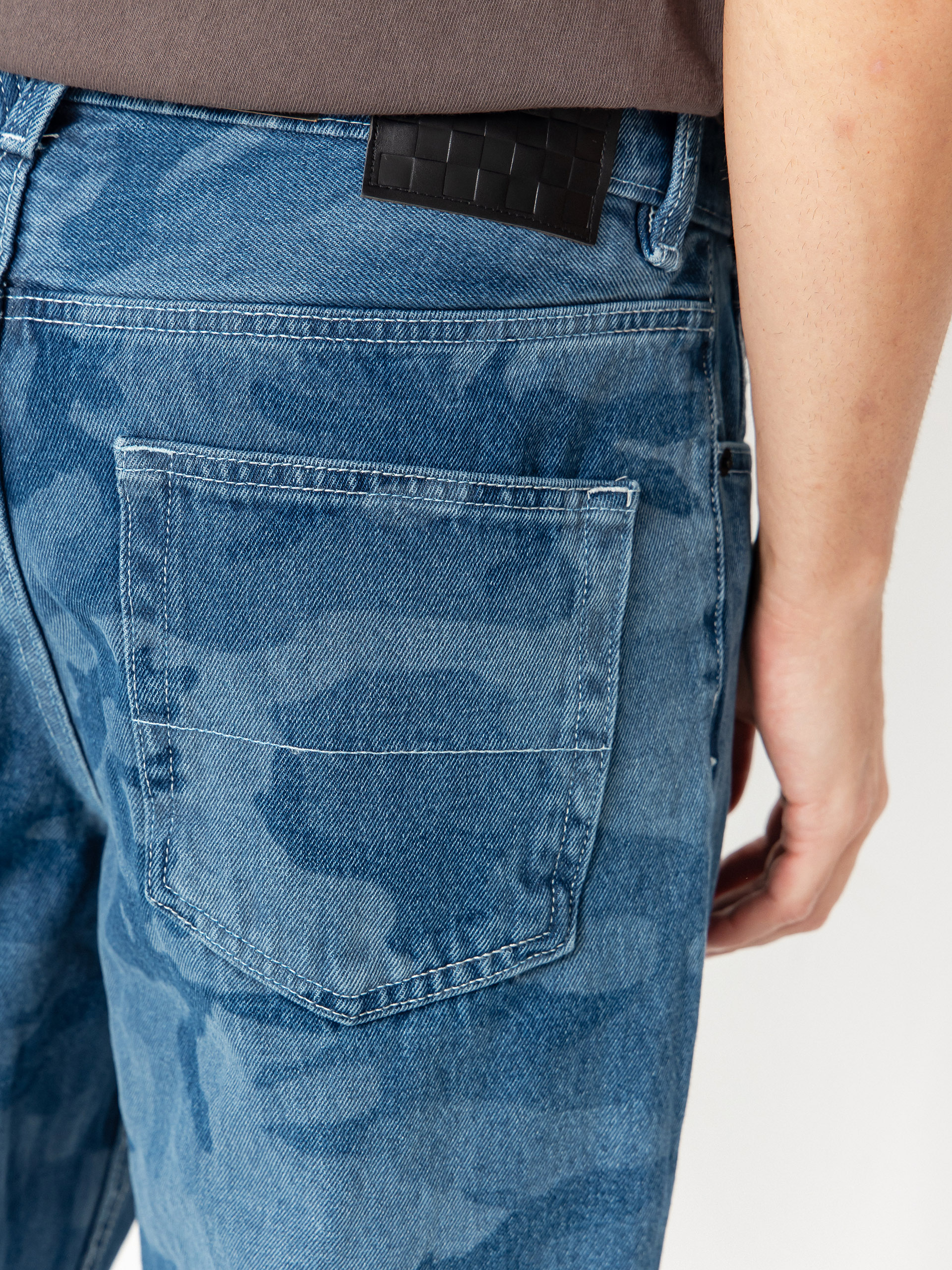 Панталони Vans Check 5 Loose Camo Printed Denim (stonewash/blue)