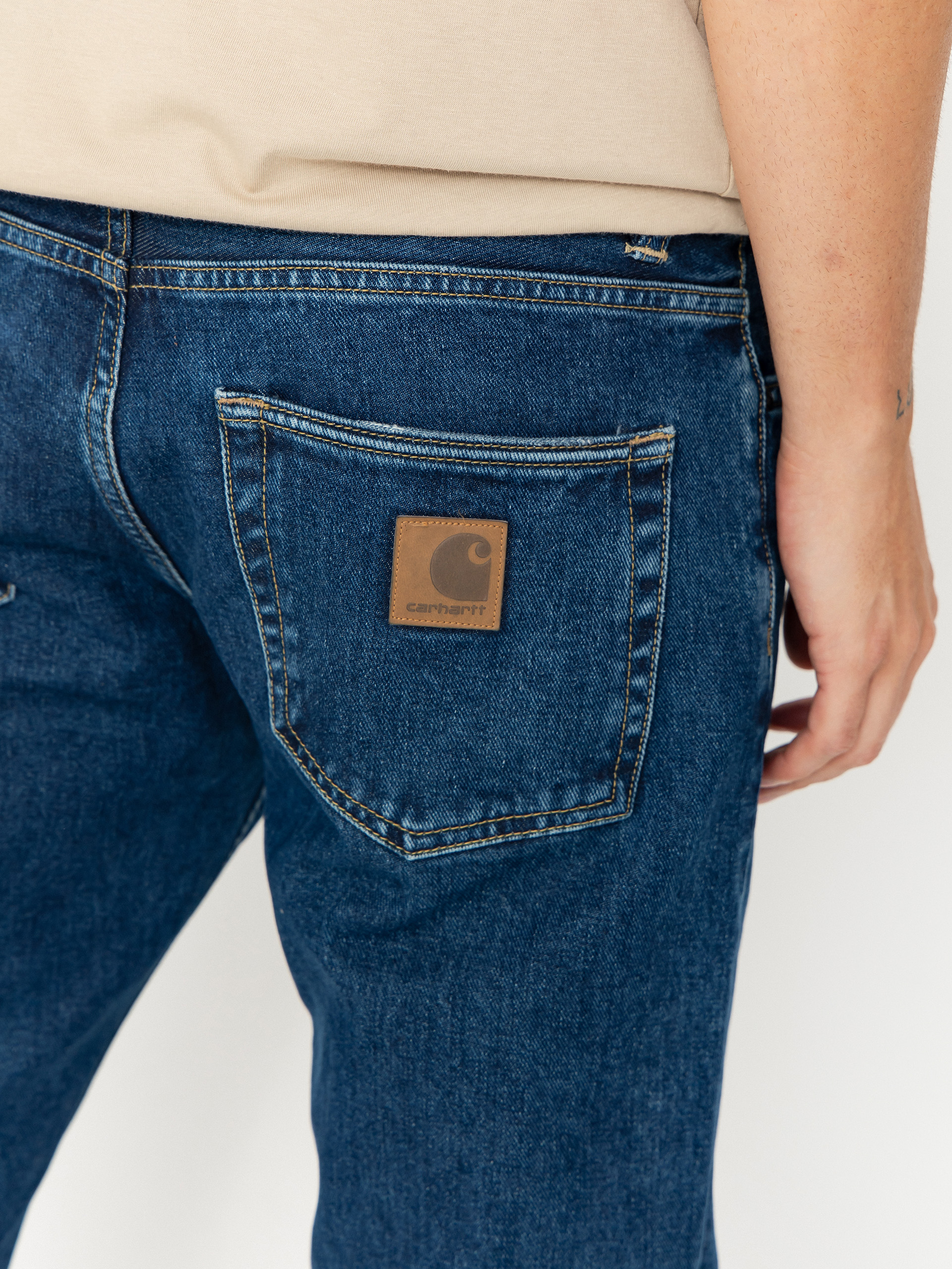 Панталони Carhartt WIP Klondike (blue/stone washed)