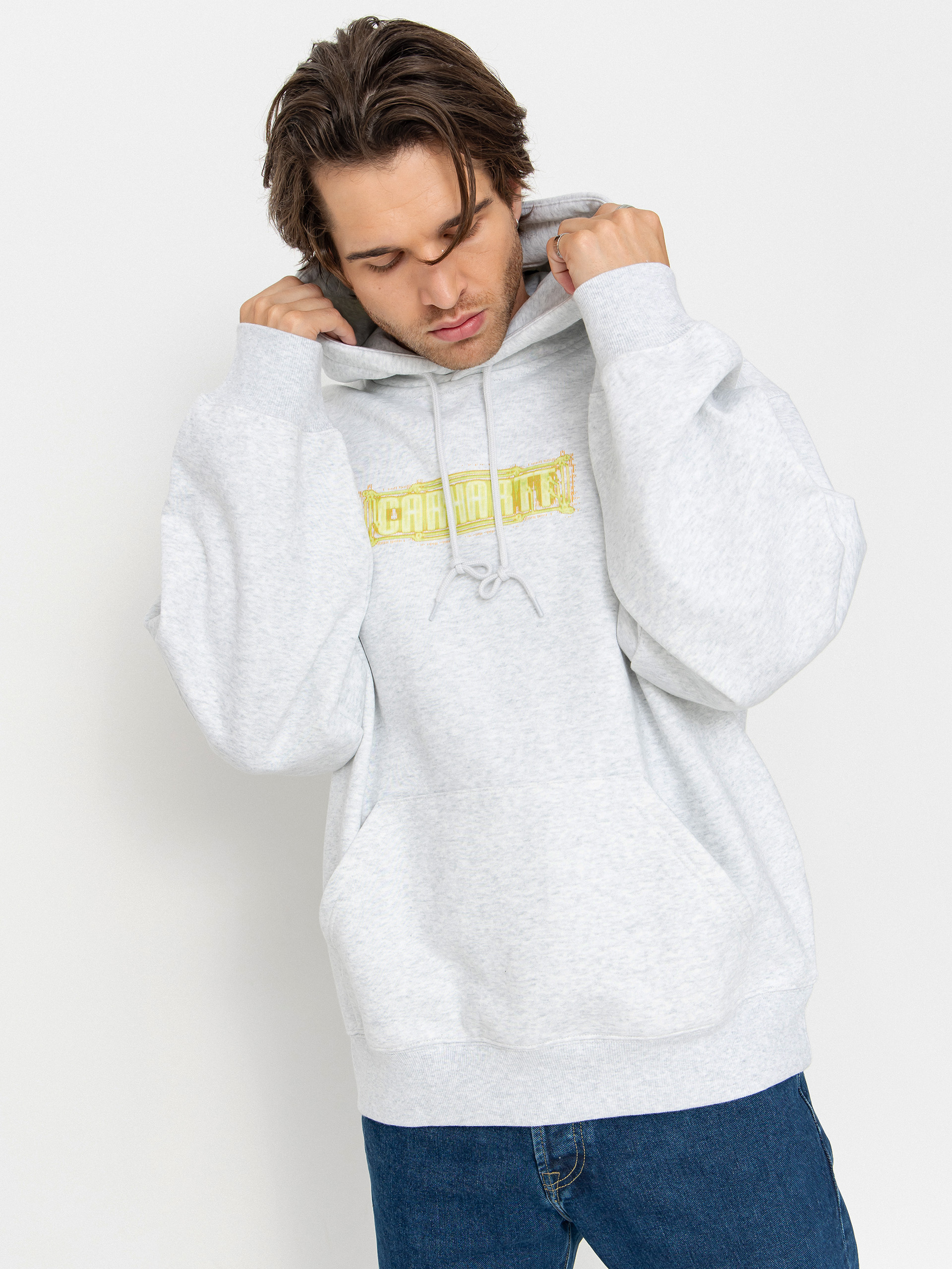 Суитшърт с качулка Carhartt WIP Electric Boogie HD (ash heather)