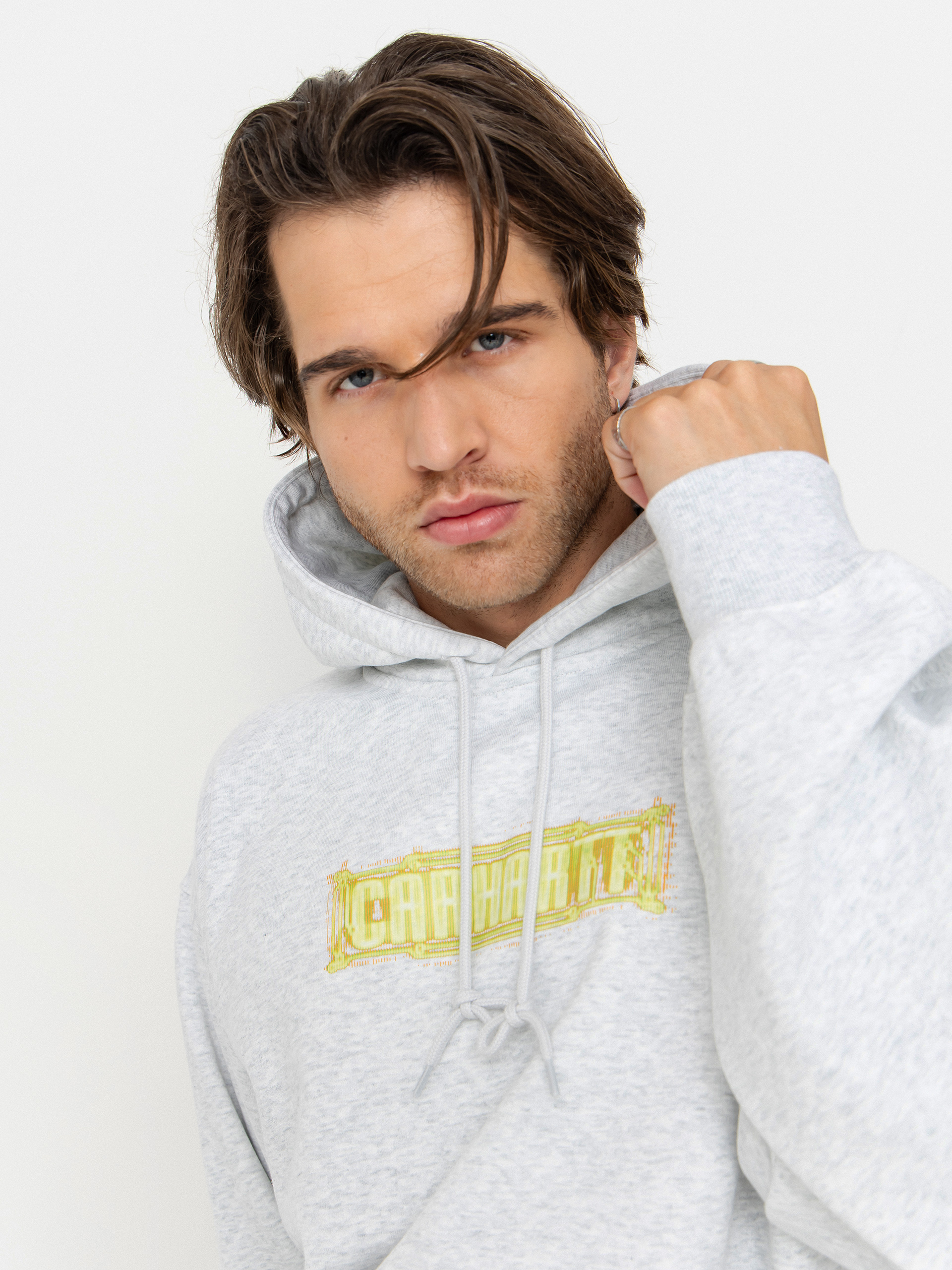 Суитшърт с качулка Carhartt WIP Electric Boogie HD (ash heather)