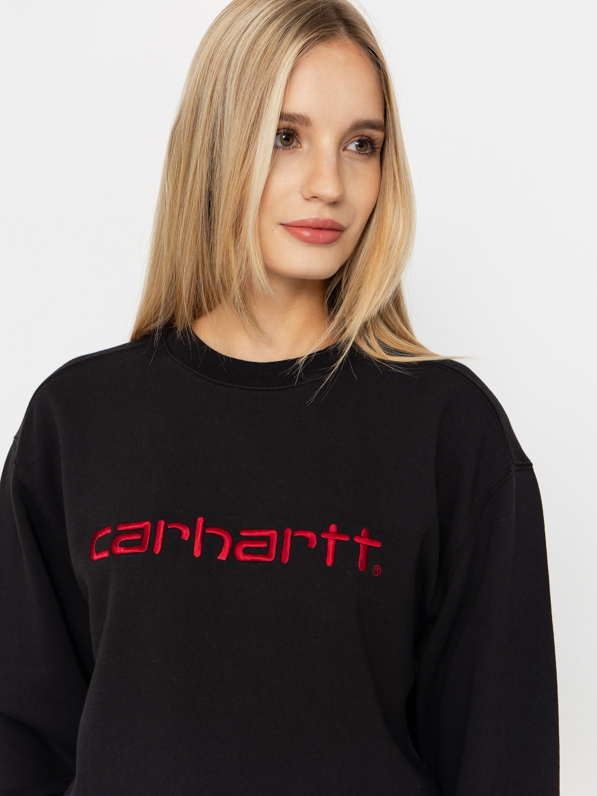Суитшърт Carhartt WIP Carhartt Wmn (black/scarlet)