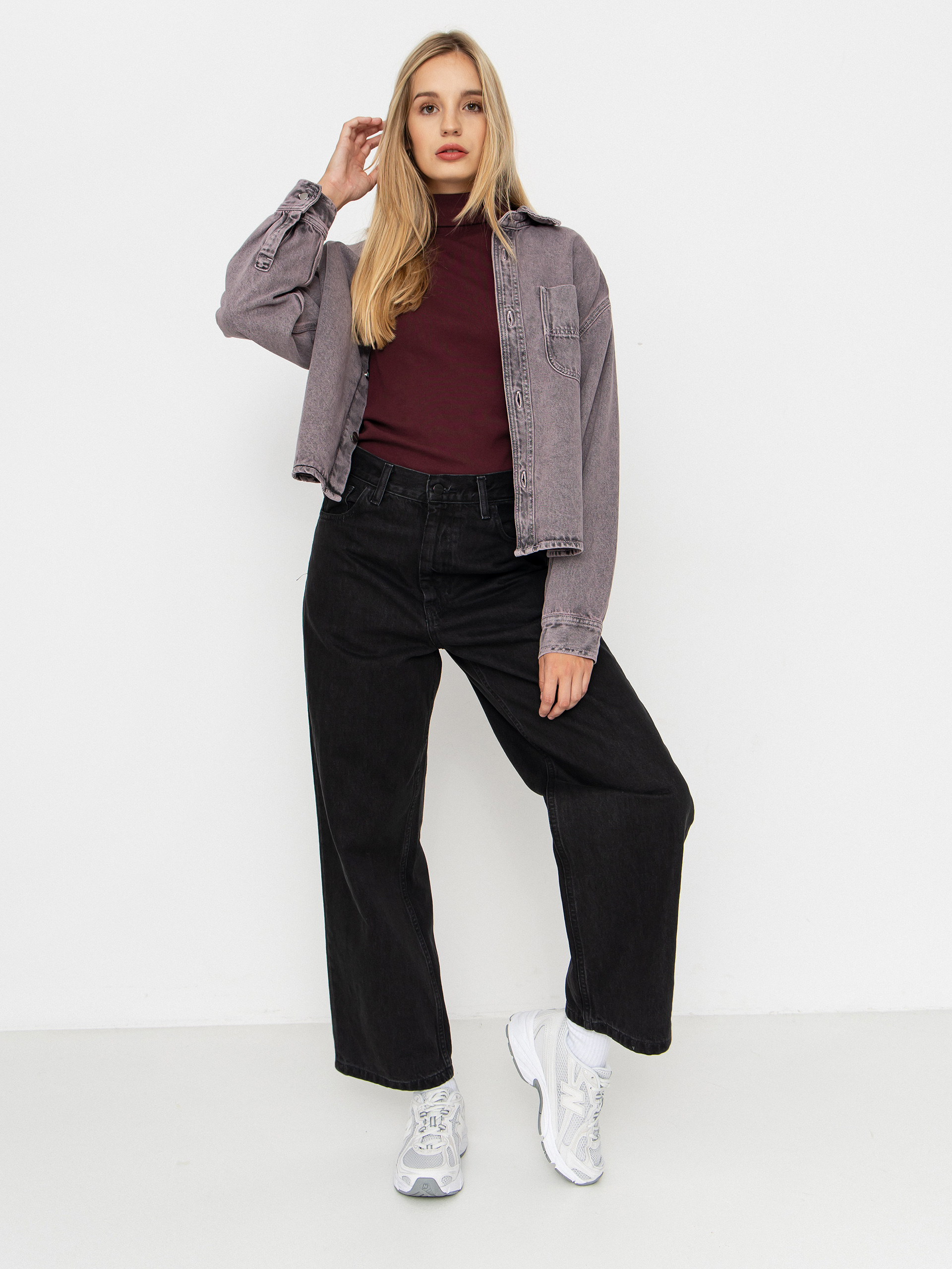 u042fu043au0435 Carhartt WIP Georgia Wmn (black/hortensia/garment dyed)